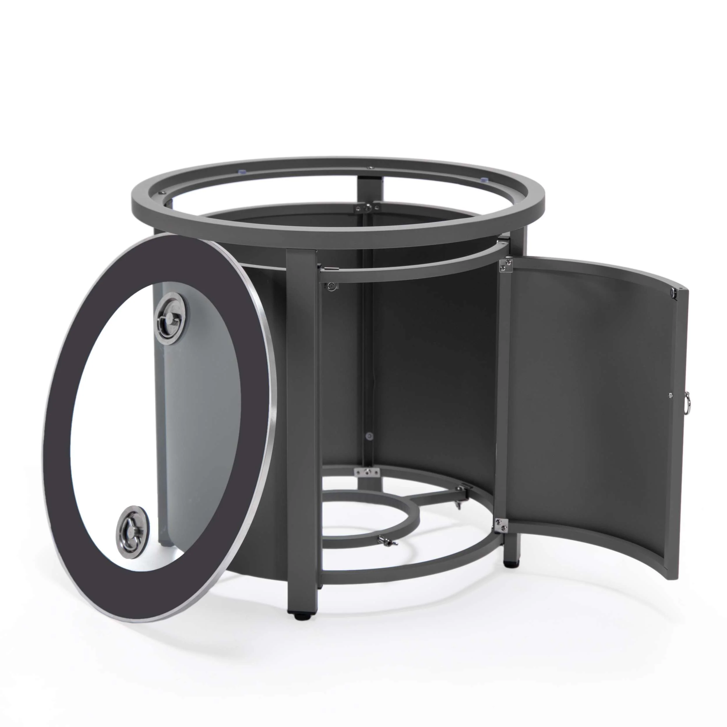 LeisureMod Walbrooke Black Patio Round Tank Holder - Image 19