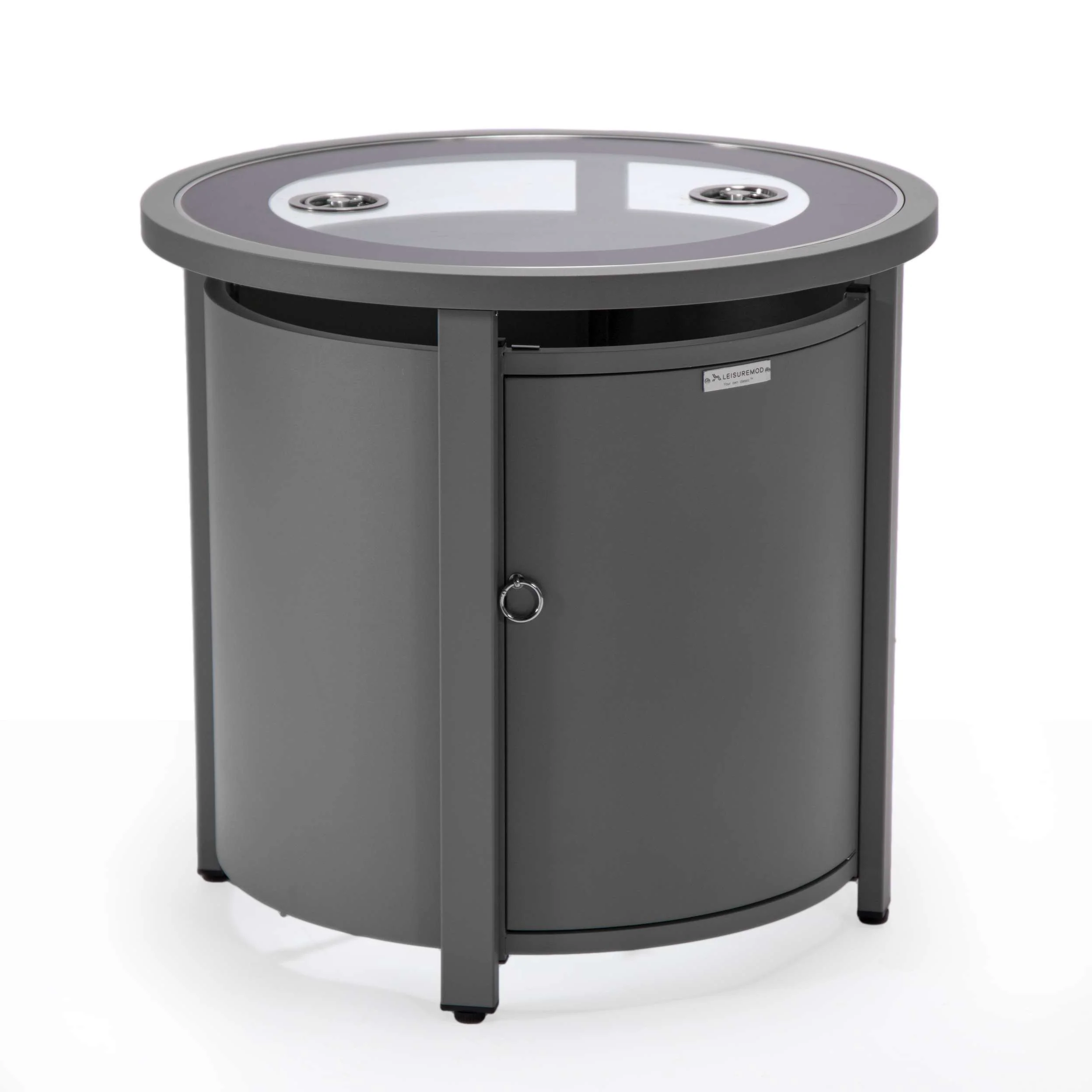 LeisureMod Walbrooke Black Patio Round Tank Holder - Image 20