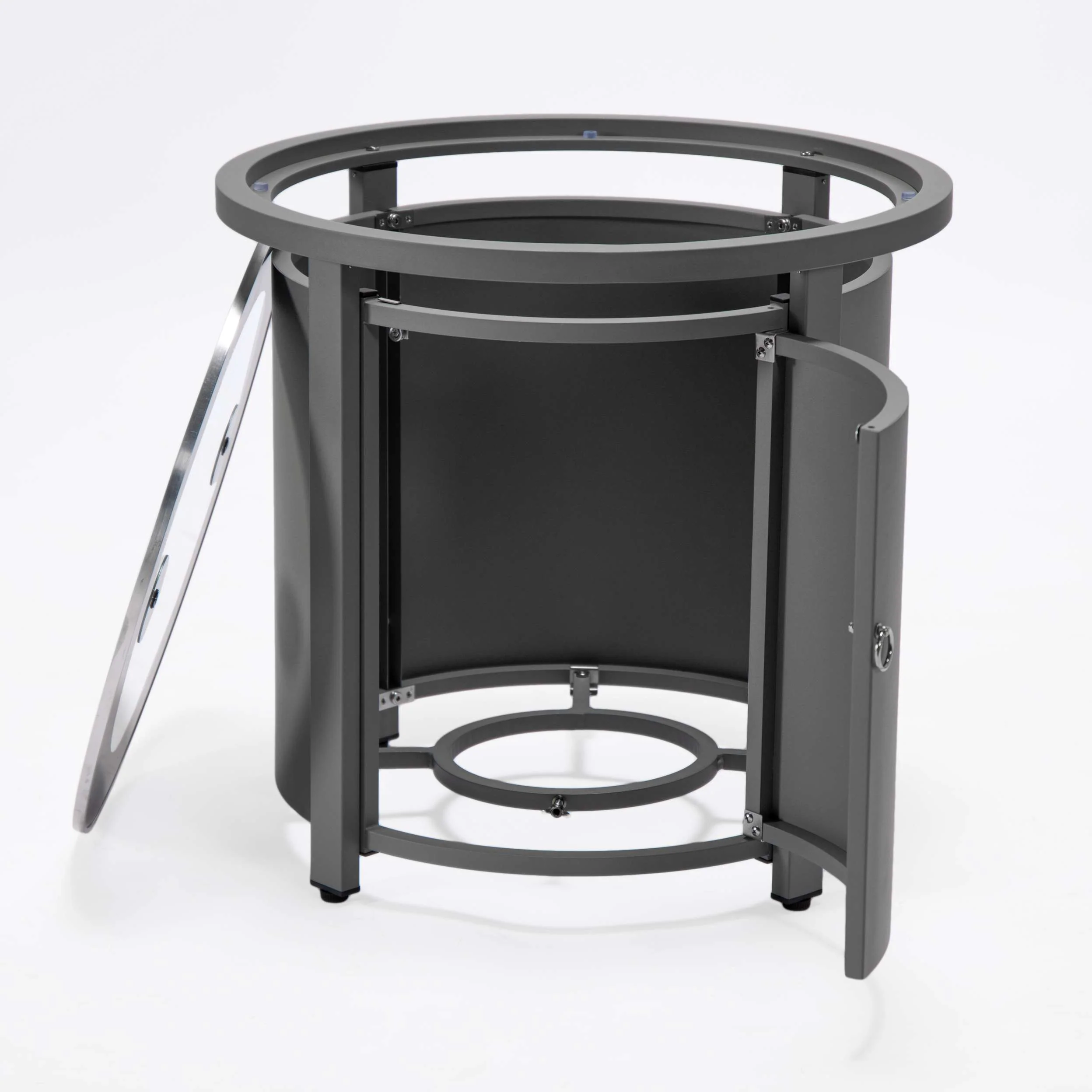 LeisureMod Walbrooke Black Patio Round Tank Holder - Image 21