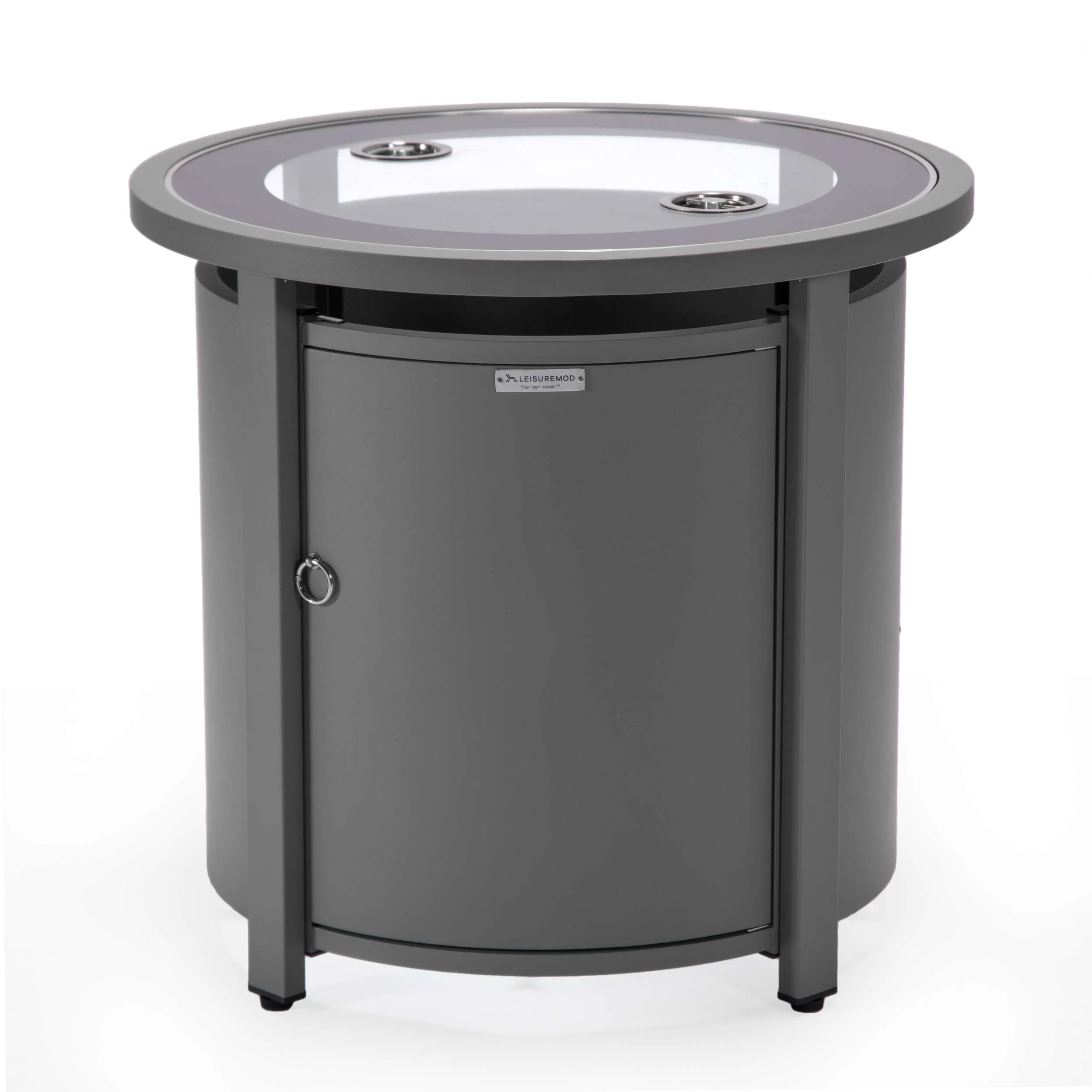LeisureMod Walbrooke Black Patio Round Tank Holder - Image 24