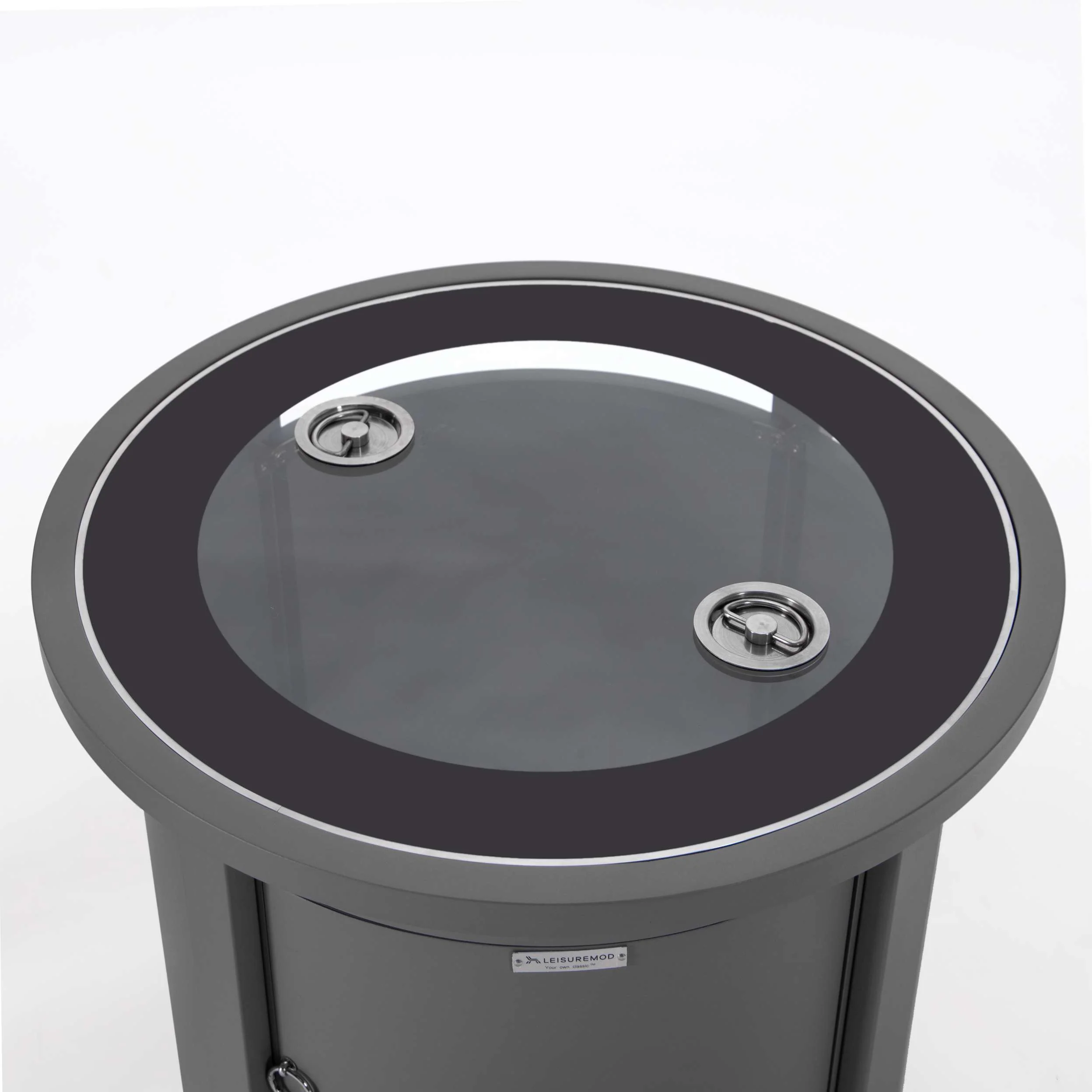 LeisureMod Walbrooke Black Patio Round Tank Holder - Image 25