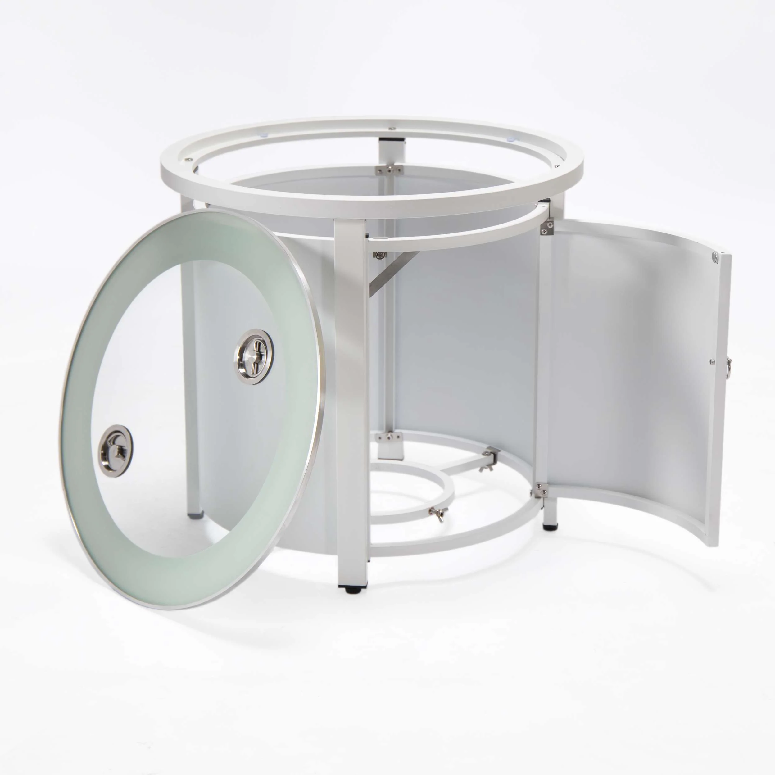 LeisureMod Walbrooke Black Patio Round Tank Holder - Image 28