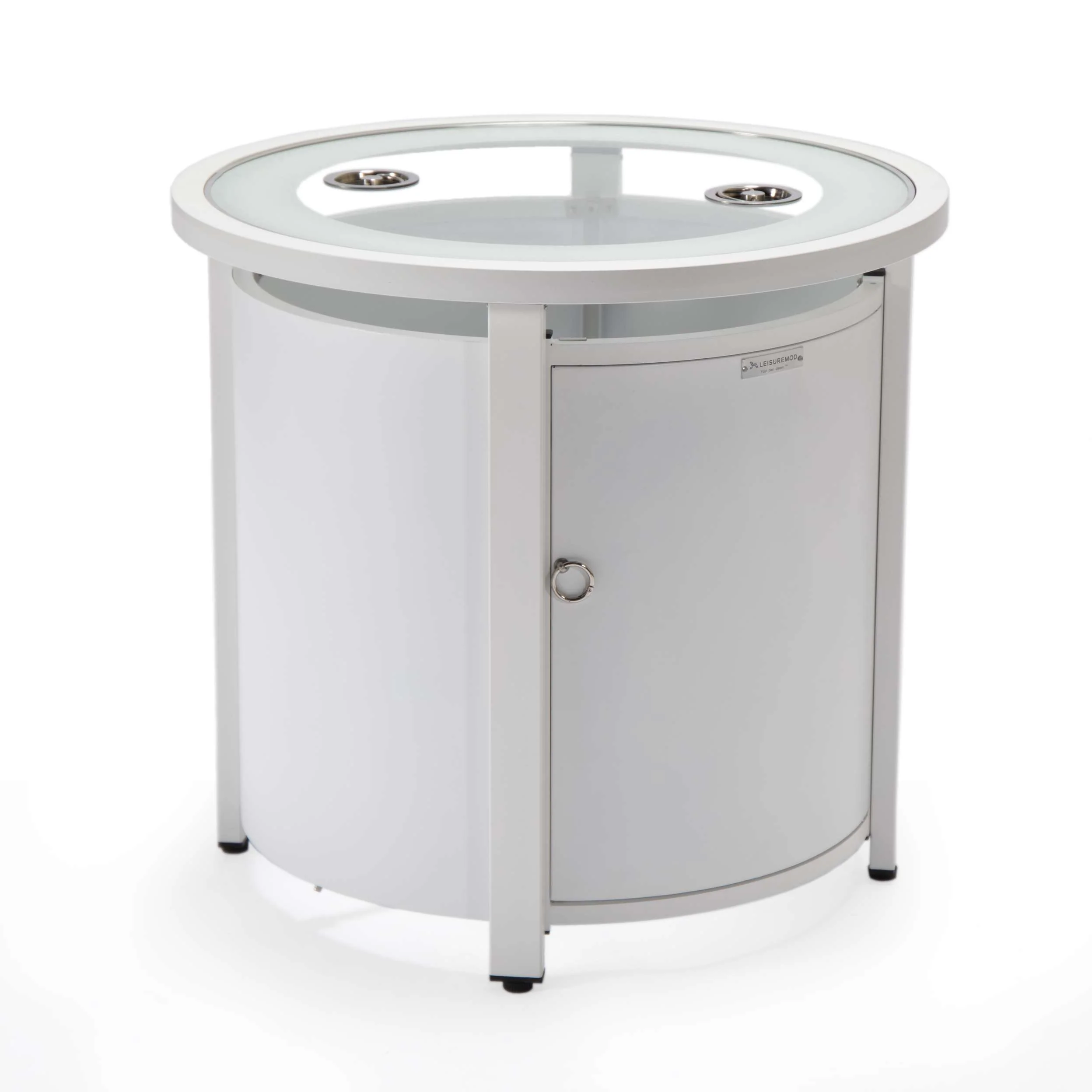 LeisureMod Walbrooke Black Patio Round Tank Holder - Image 29
