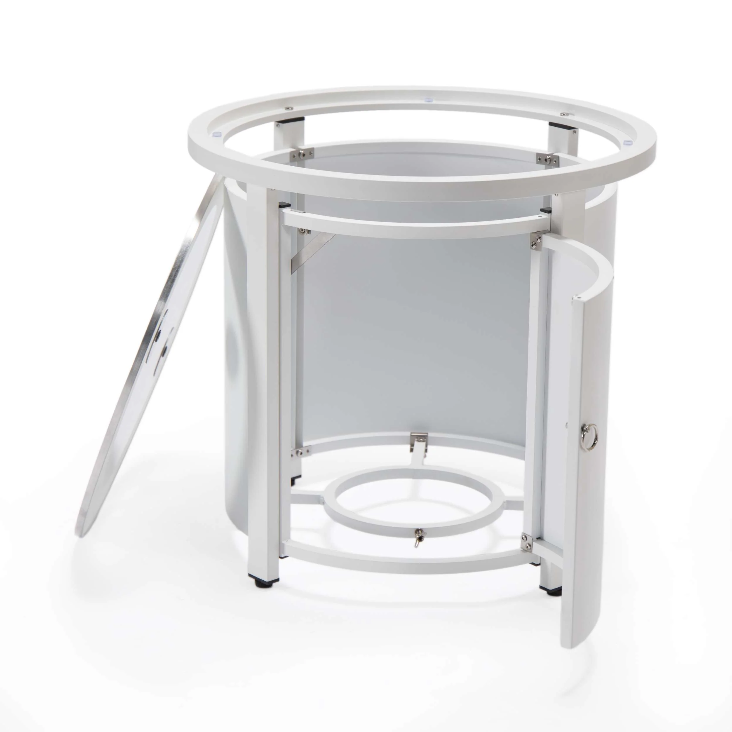 LeisureMod Walbrooke Black Patio Round Tank Holder - Image 30