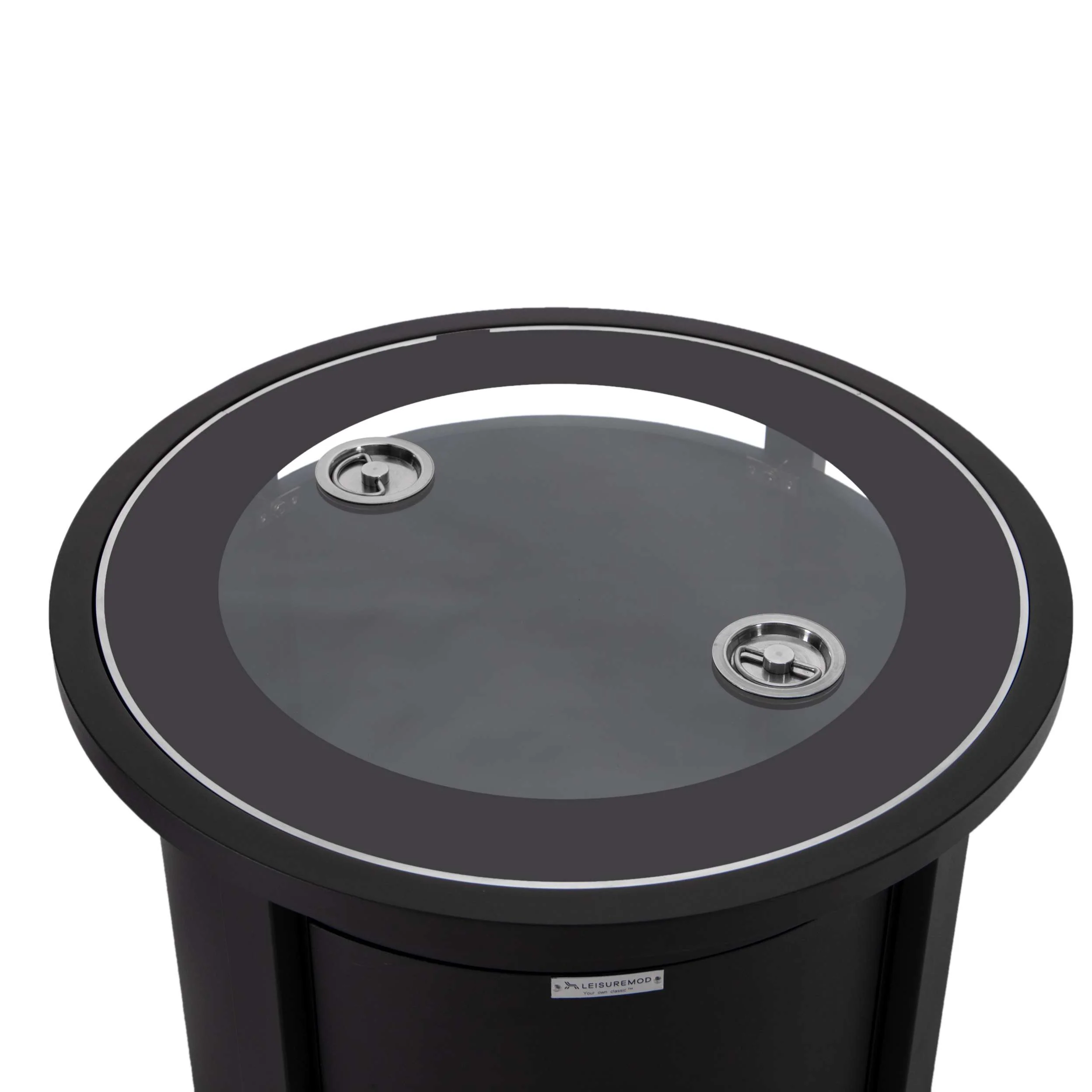LeisureMod Walbrooke Black Patio Round Tank Holder - Image 5