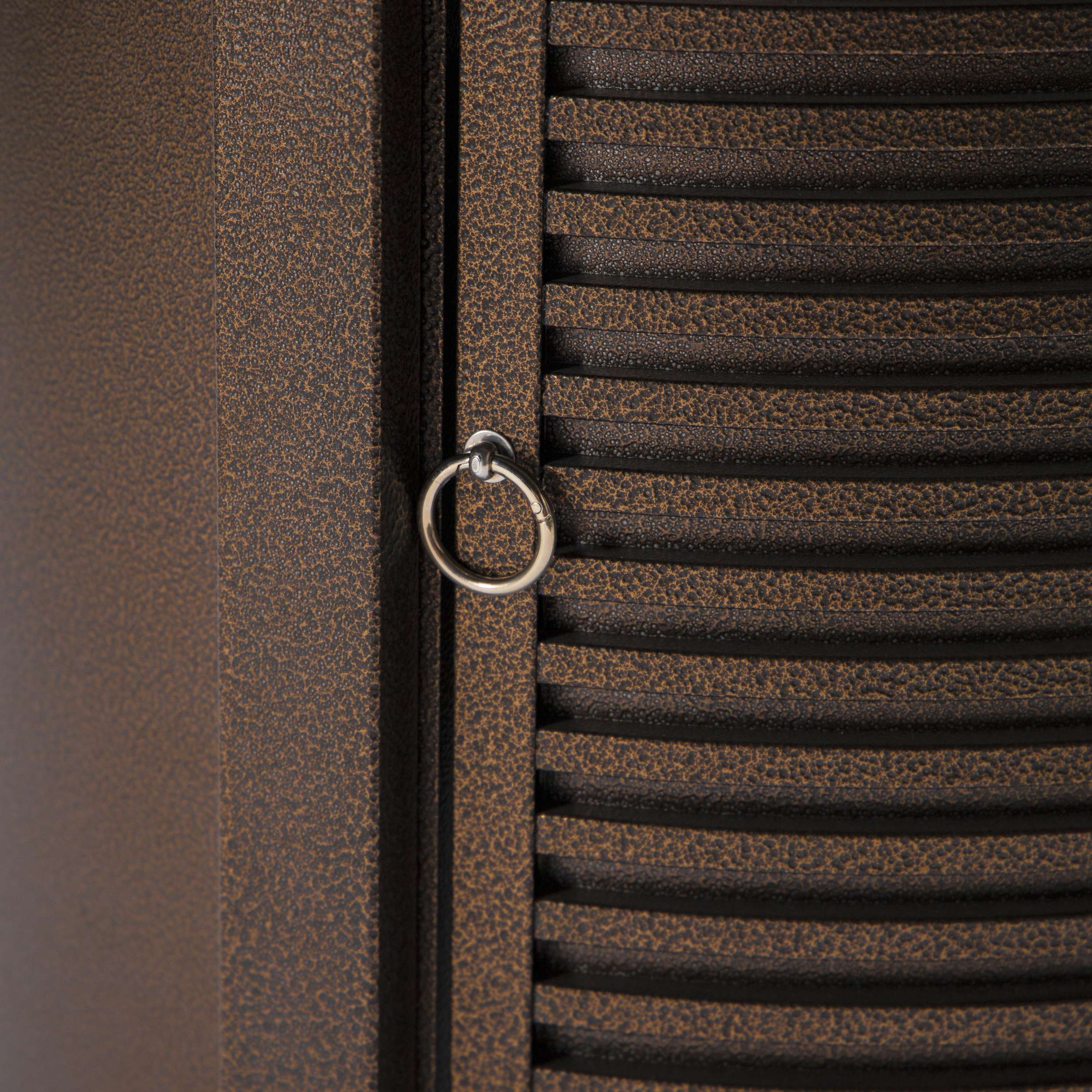 LeisureMod Walbrooke Black Patio Round Tank Holder with Slats Design - Image 14