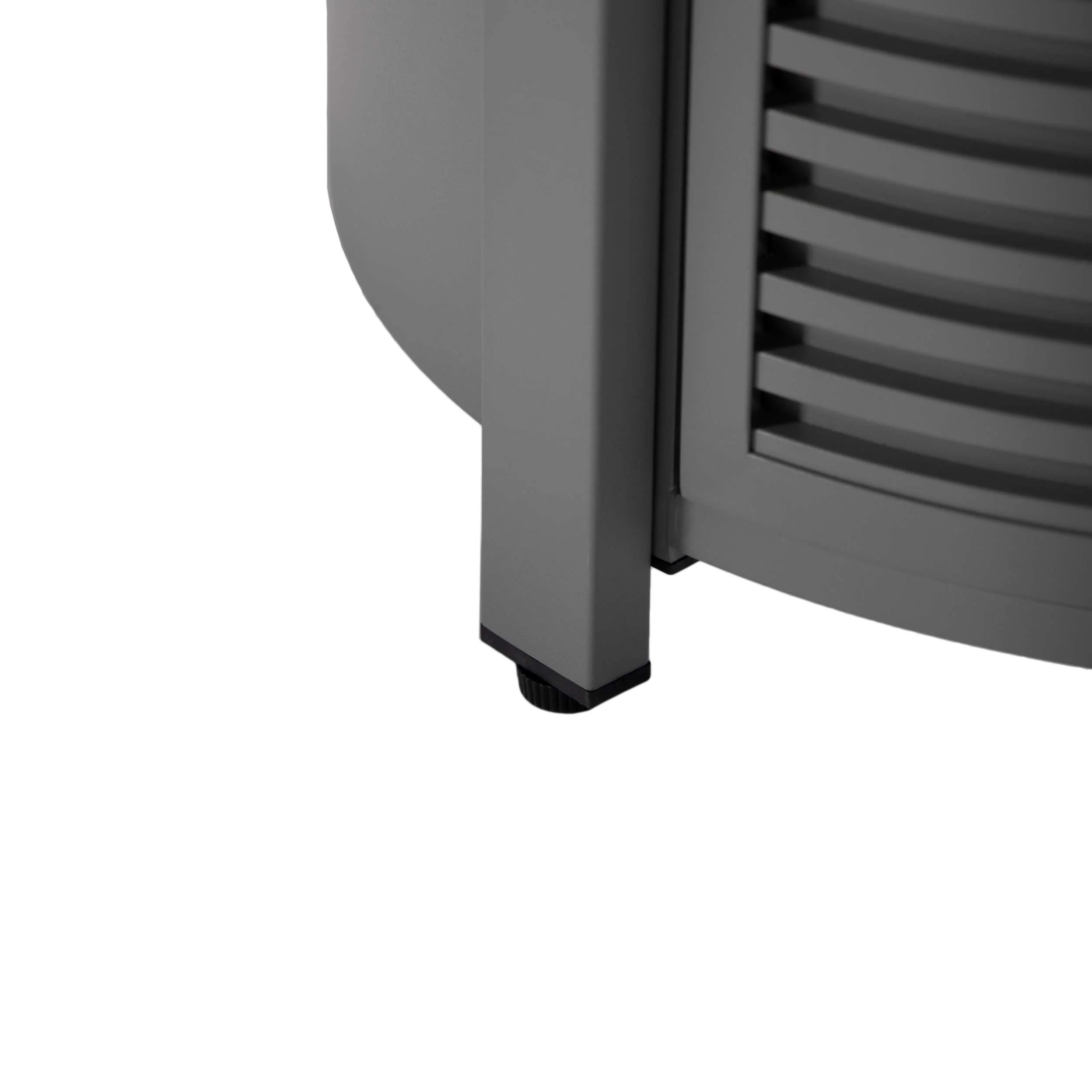 LeisureMod Walbrooke Black Patio Round Tank Holder with Slats Design - Image 25