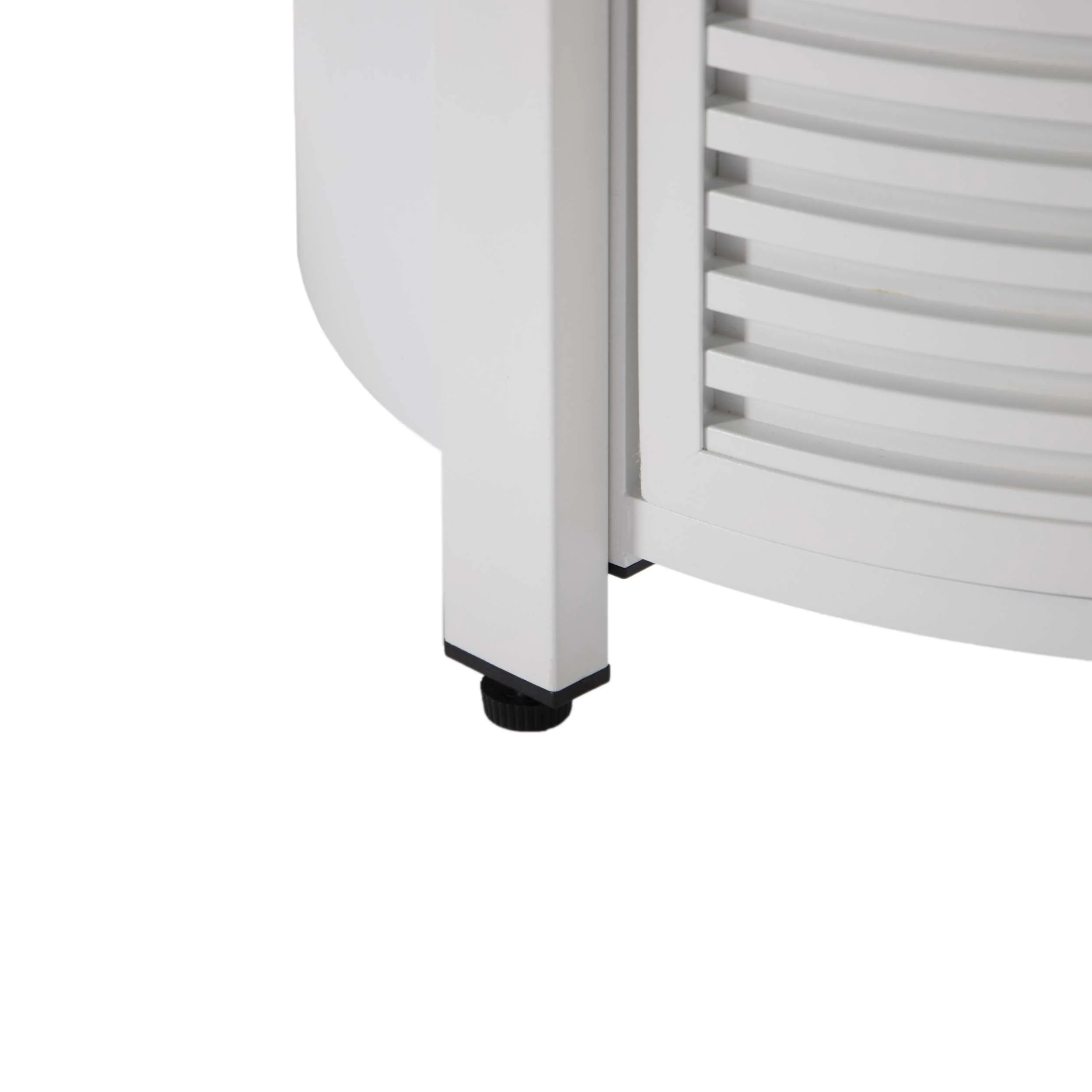 LeisureMod Walbrooke Black Patio Round Tank Holder with Slats Design - Image 33
