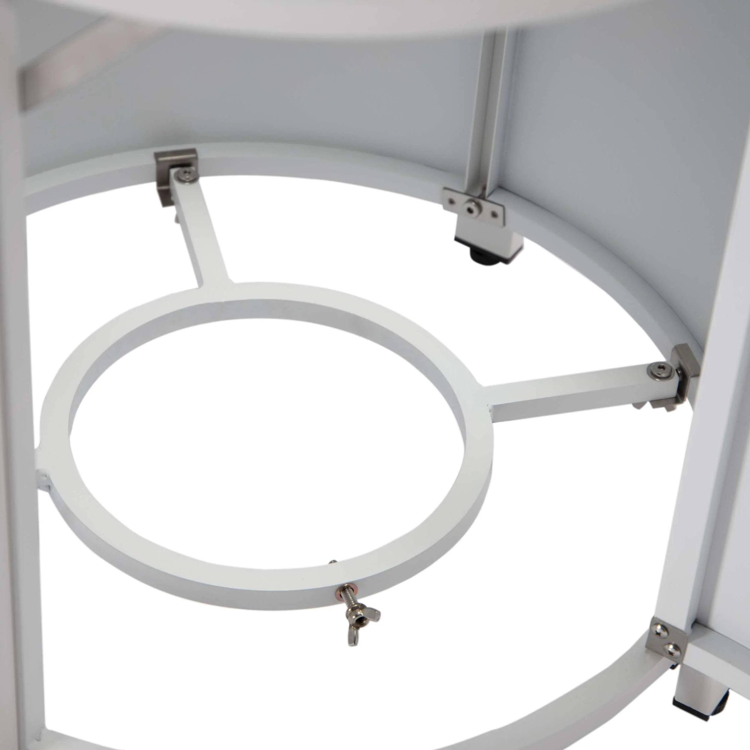 LeisureMod Walbrooke Black Patio Round Tank Holder with Slats Design - Image 35