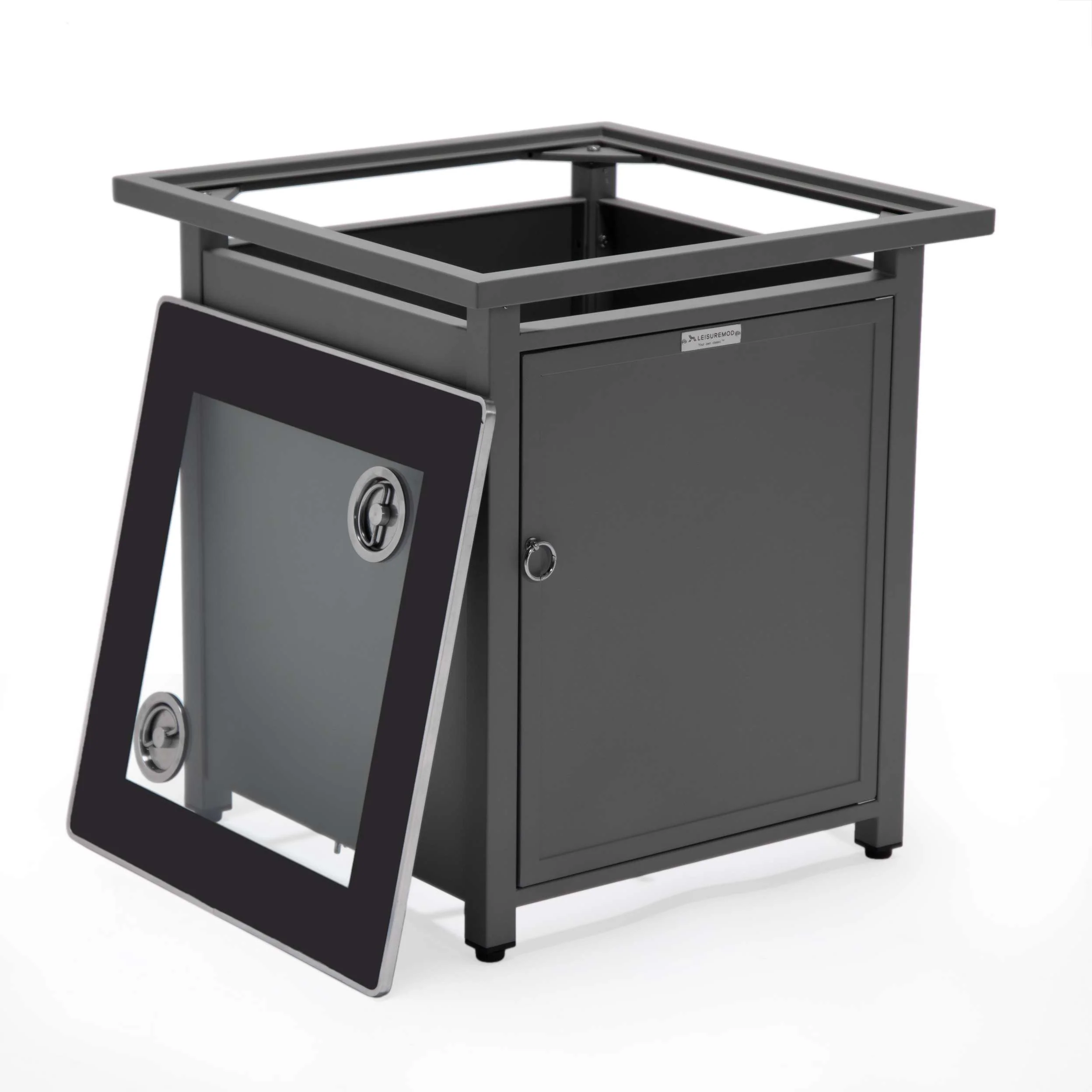 LeisureMod Walbrooke Black Patio Square Tank Holder - Image 21
