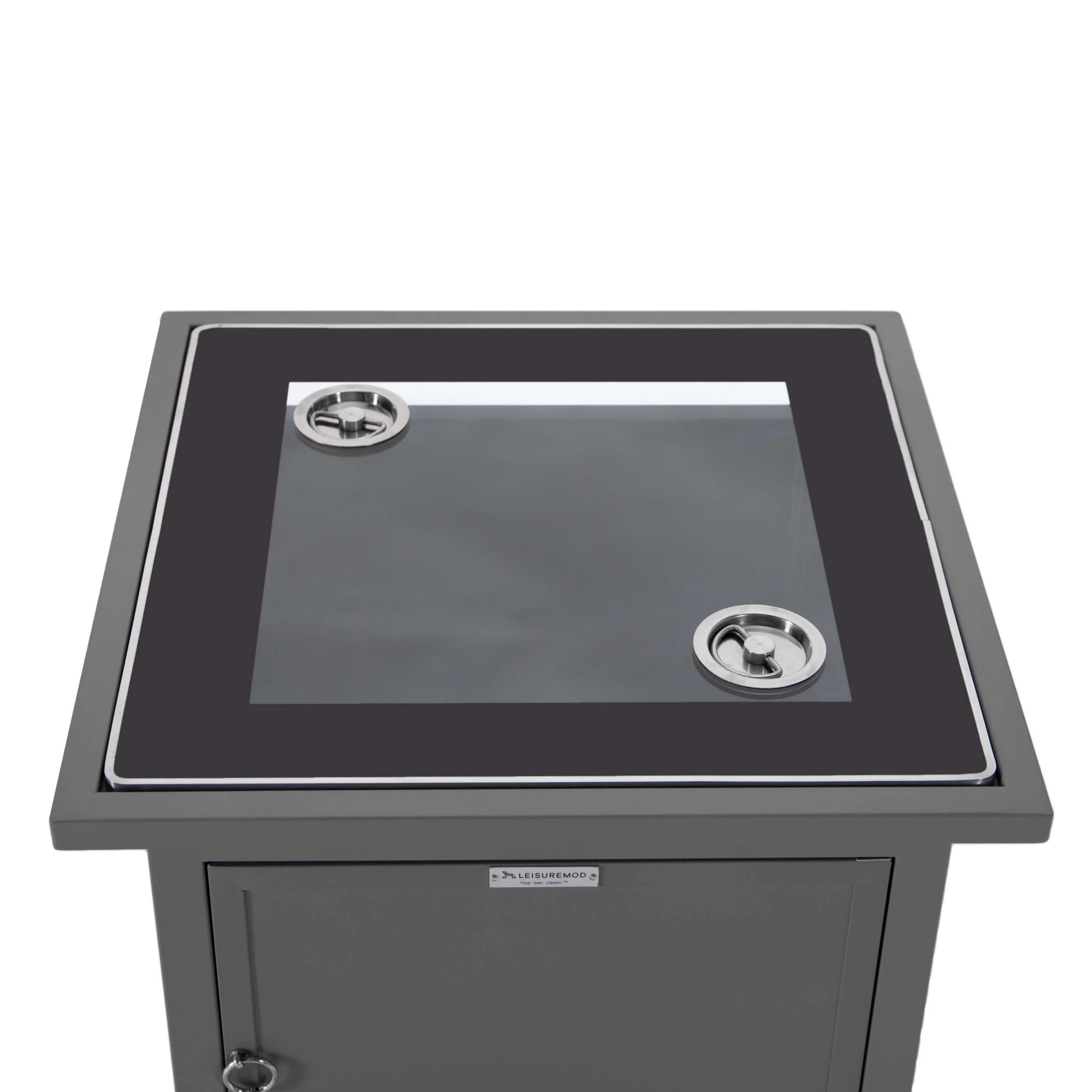 LeisureMod Walbrooke Black Patio Square Tank Holder - Image 26