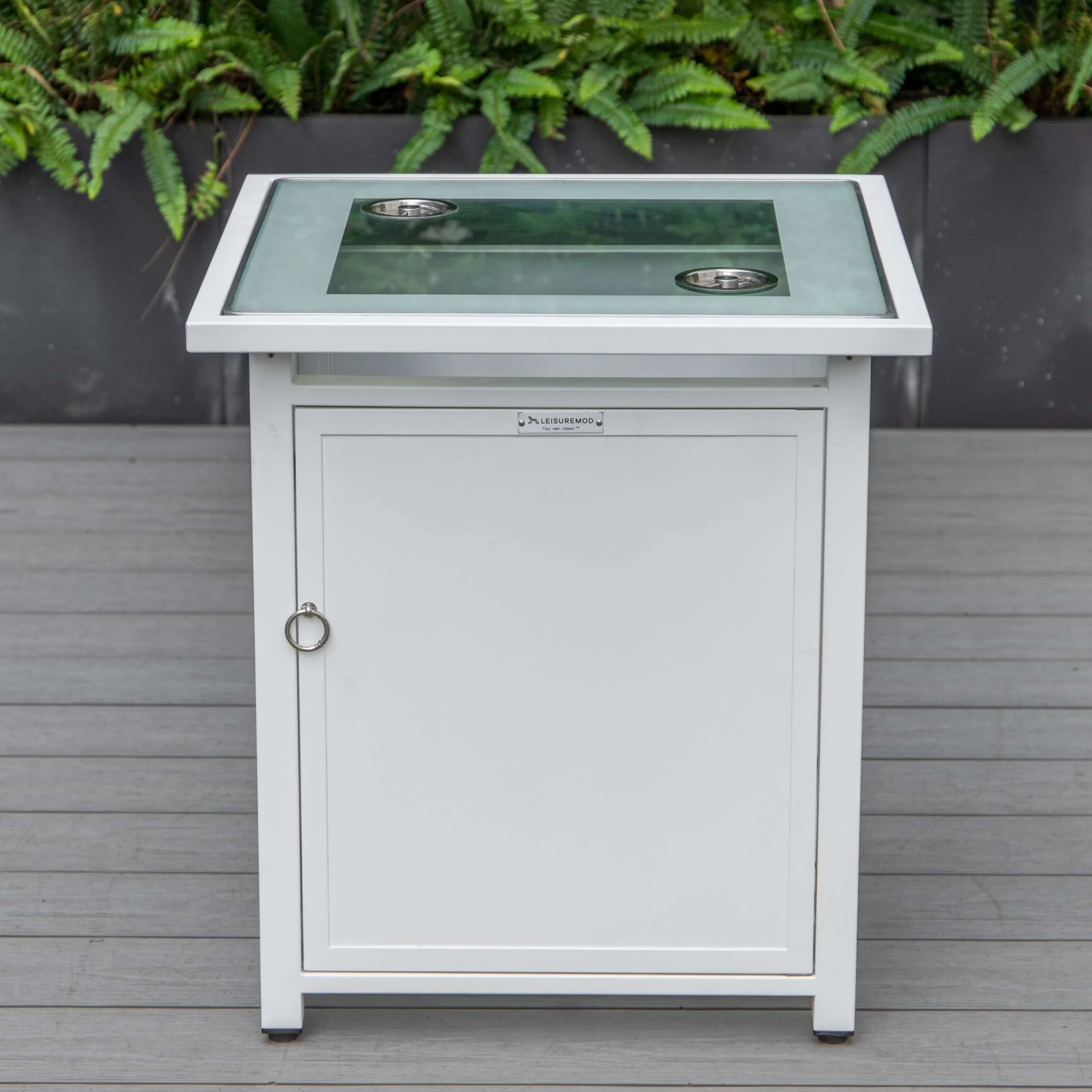 LeisureMod Walbrooke Black Patio Square Tank Holder - Image 28