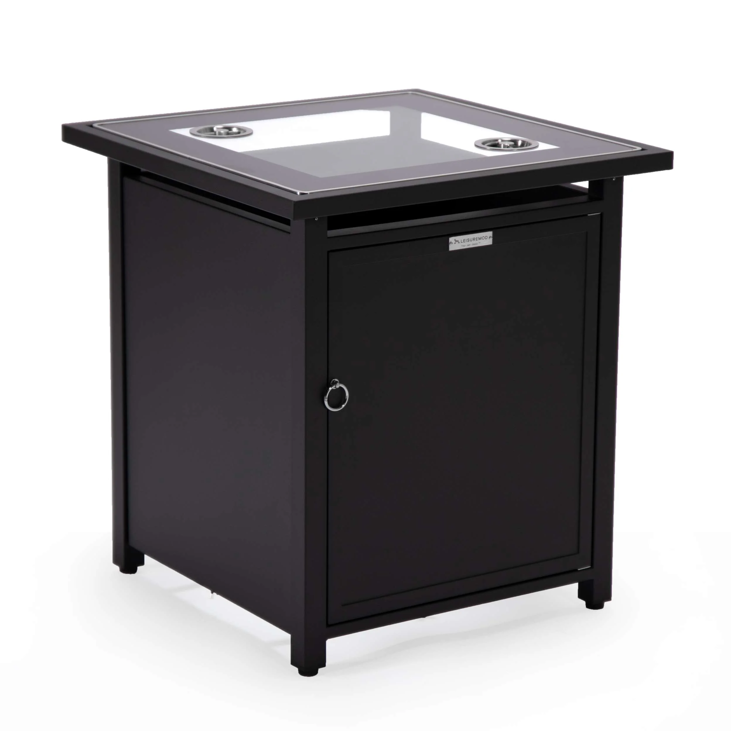 LeisureMod Walbrooke Black Patio Square Tank Holder - Image 4