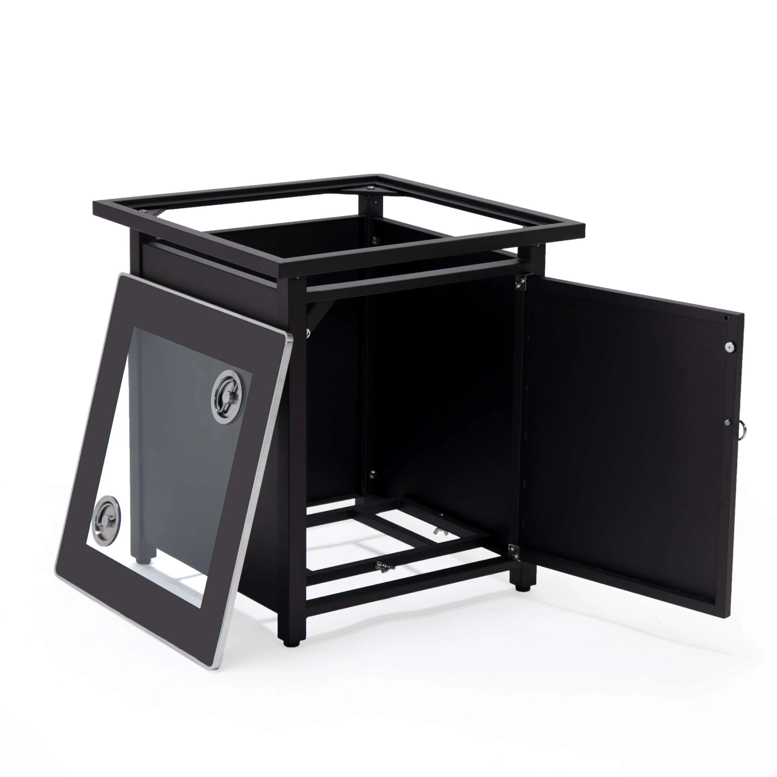 LeisureMod Walbrooke Black Patio Square Tank Holder - Image 5