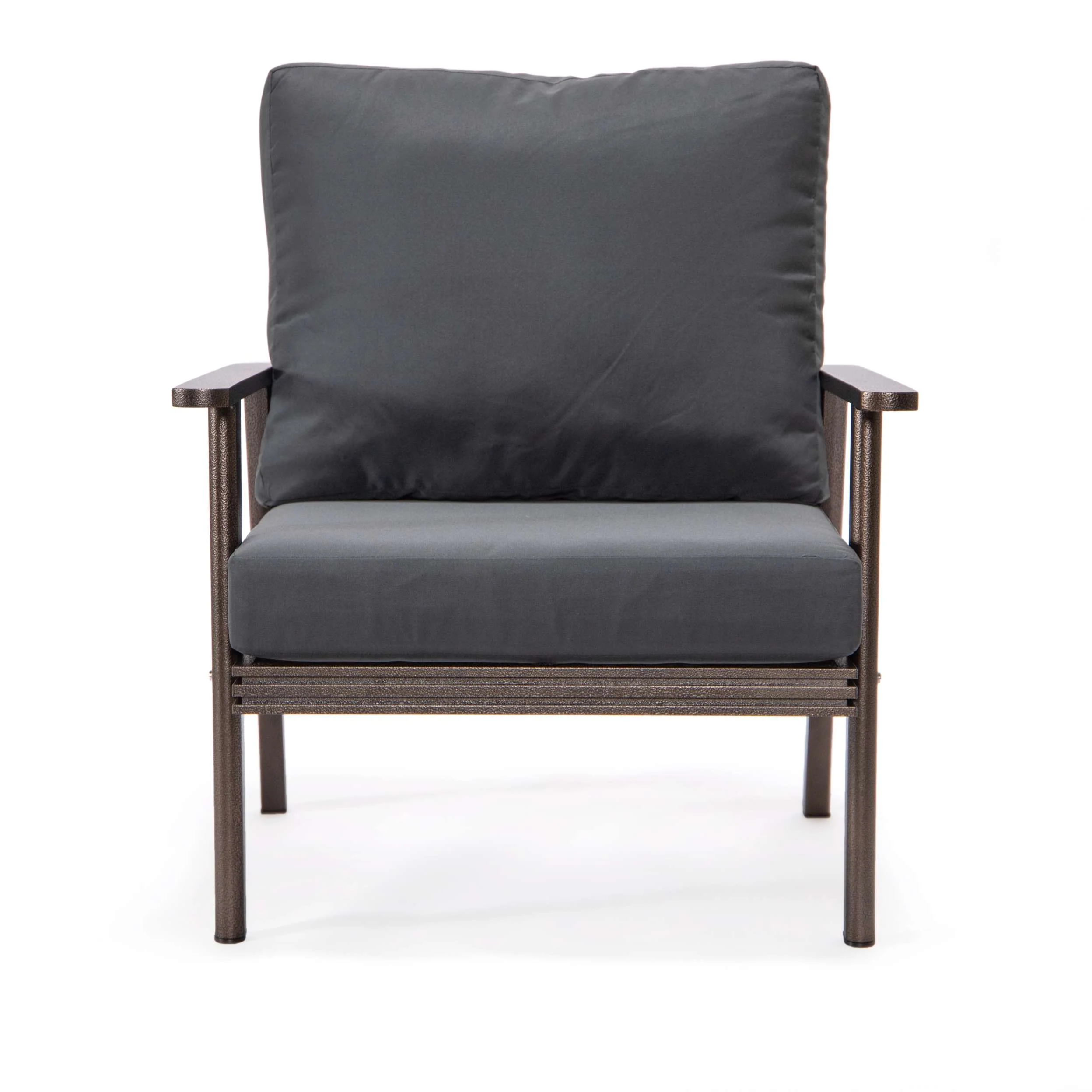 LeisureMod Walbrooke Modern 3-Piece Outdoor Patio Set with Brown Aluminum Frame - Image 14