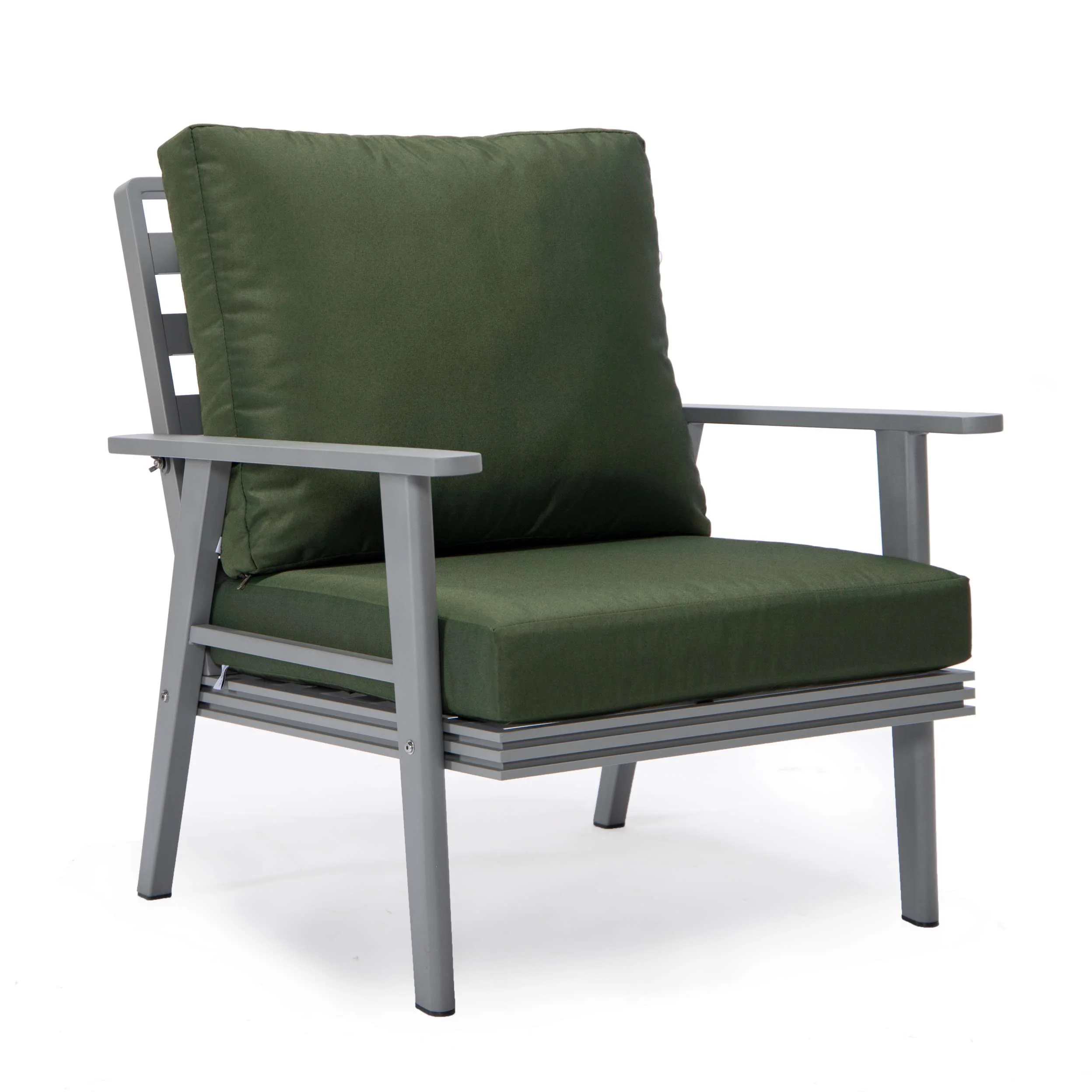 LeisureMod Walbrooke Modern 3-Piece Outdoor Patio Set with Grey Aluminum Frame - Image 21