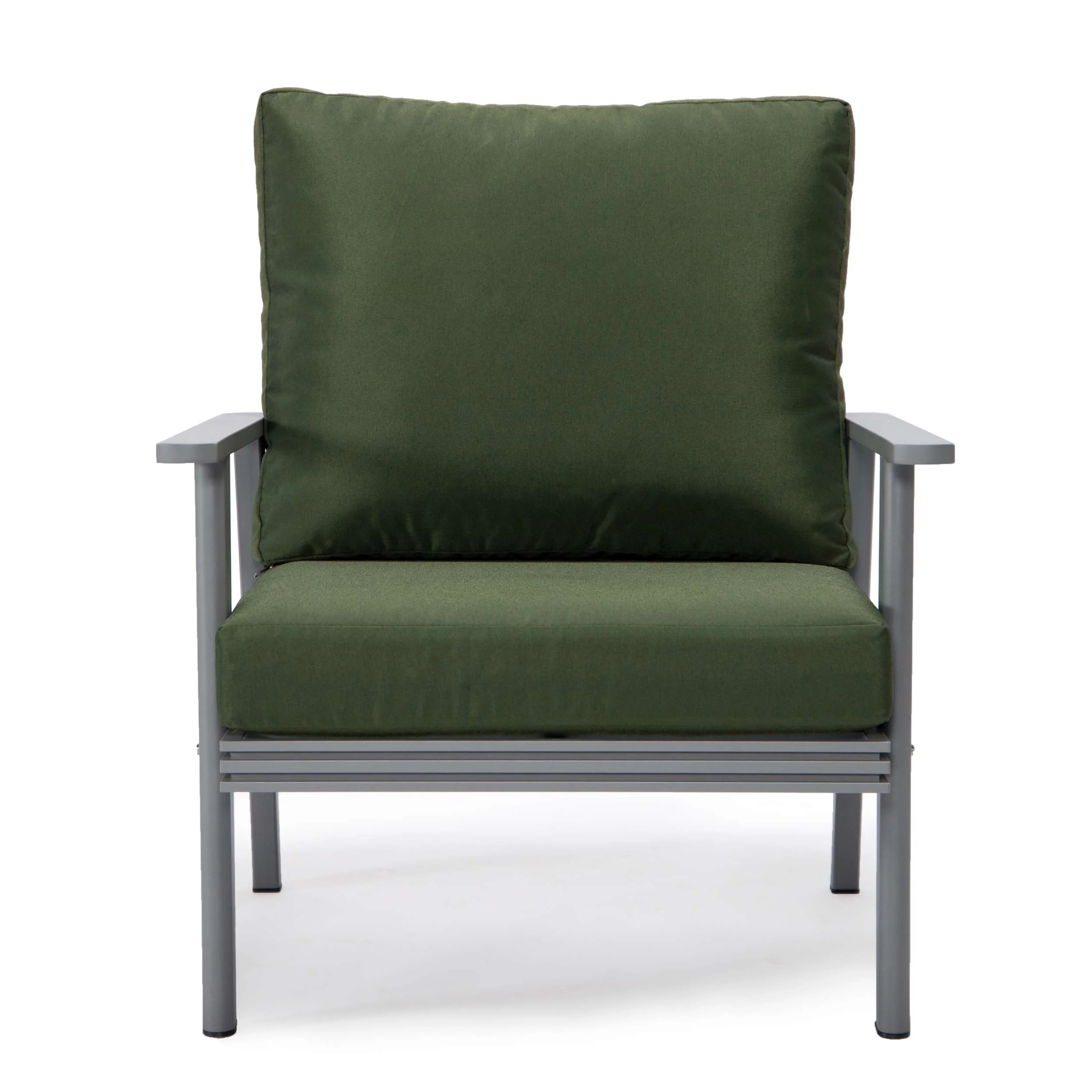 LeisureMod Walbrooke Modern 3-Piece Outdoor Patio Set with Grey Aluminum Frame - Image 22