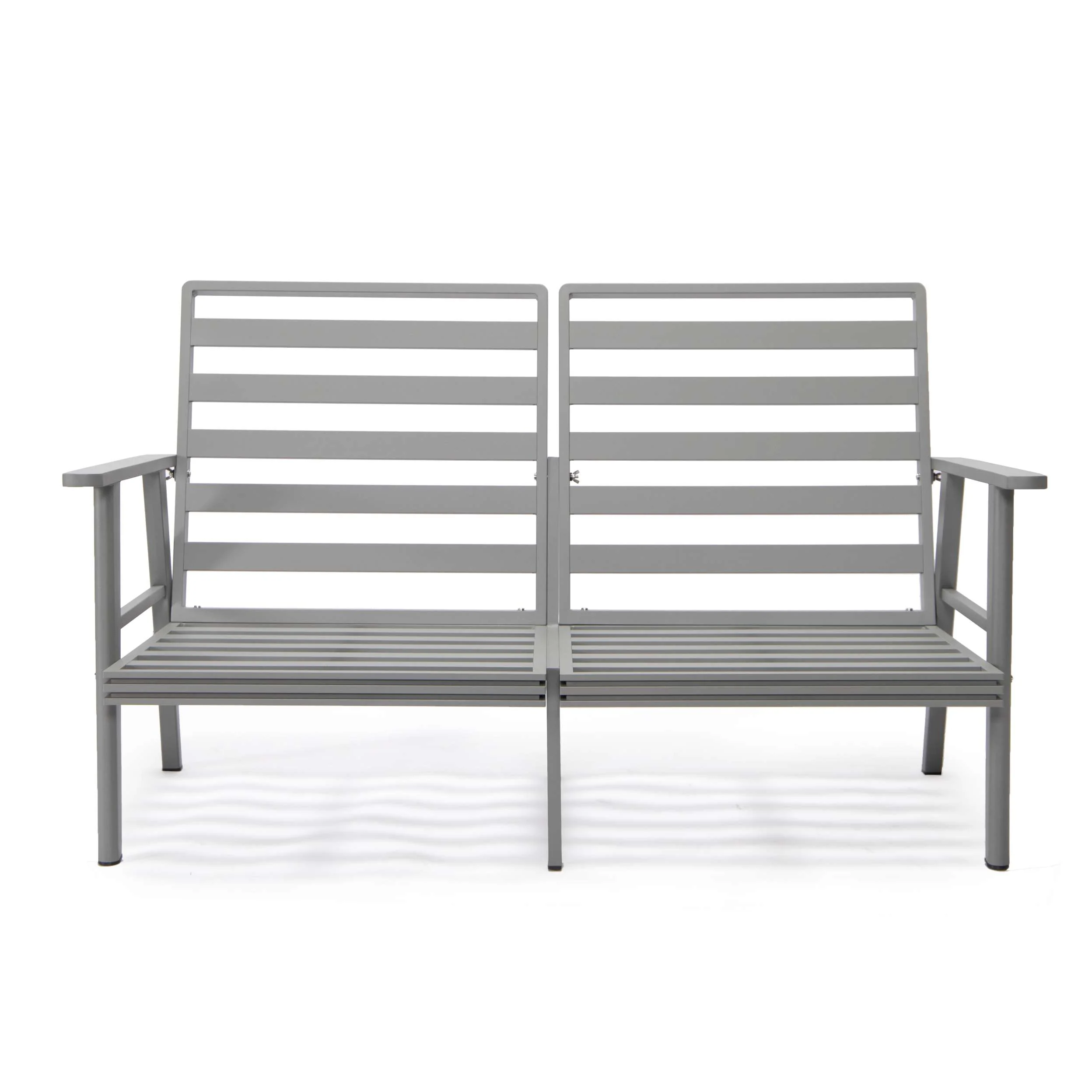 LeisureMod Walbrooke Modern 3-Piece Outdoor Patio Set with Grey Aluminum Frame - Image 48