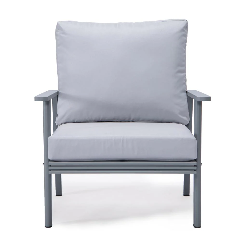 LeisureMod Walbrooke Modern 3-Piece Outdoor Patio Set with Grey Aluminum Frame - Image 53