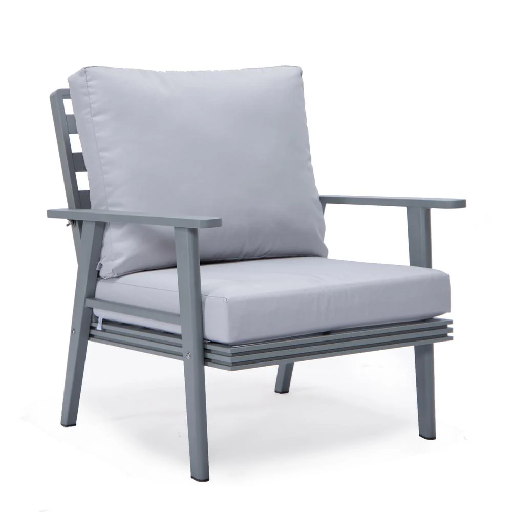 LeisureMod Walbrooke Modern 3-Piece Outdoor Patio Set with Grey Aluminum Frame - Image 55