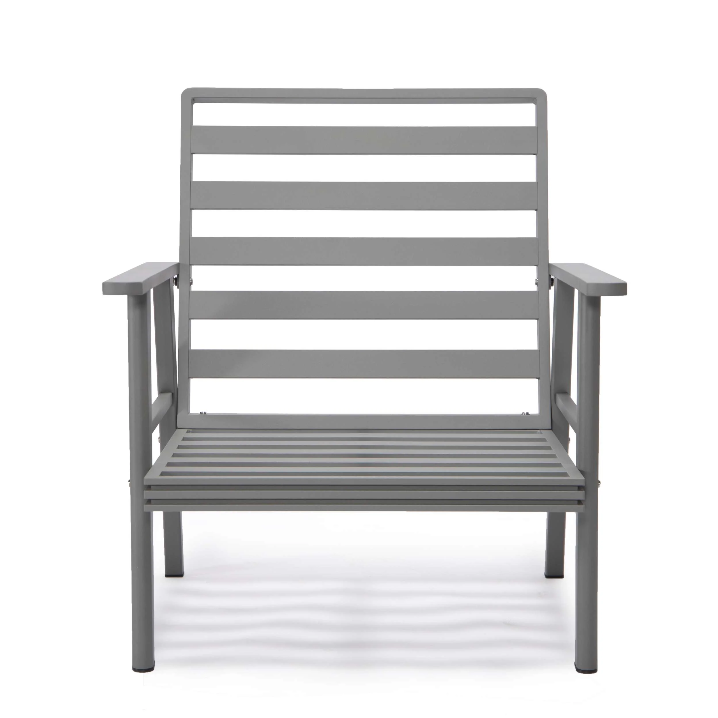 LeisureMod Walbrooke Modern 3-Piece Outdoor Patio Set with Grey Aluminum Frame - Image 84