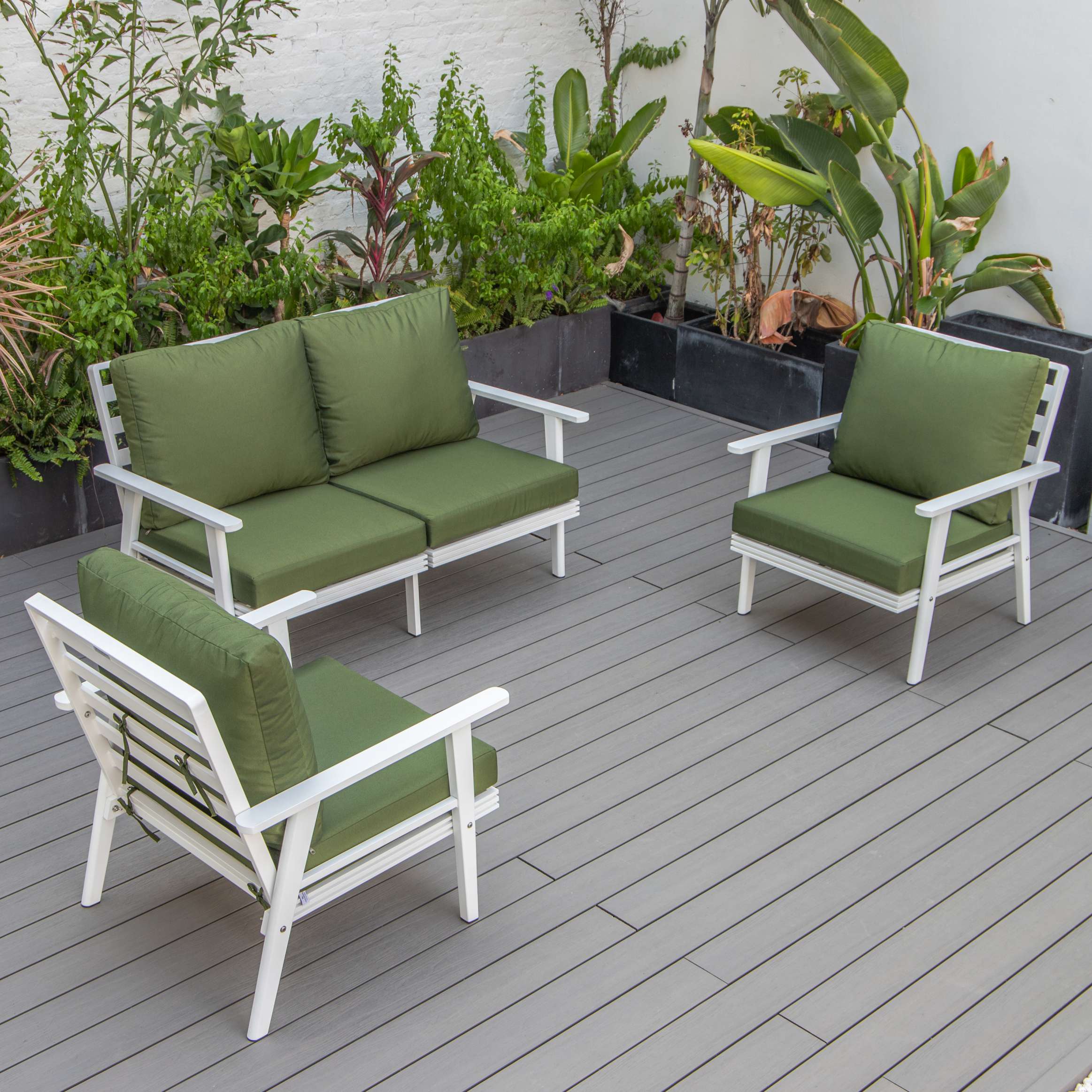 LeisureMod Walbrooke Modern 3-Piece Outdoor Patio Set - Image 27