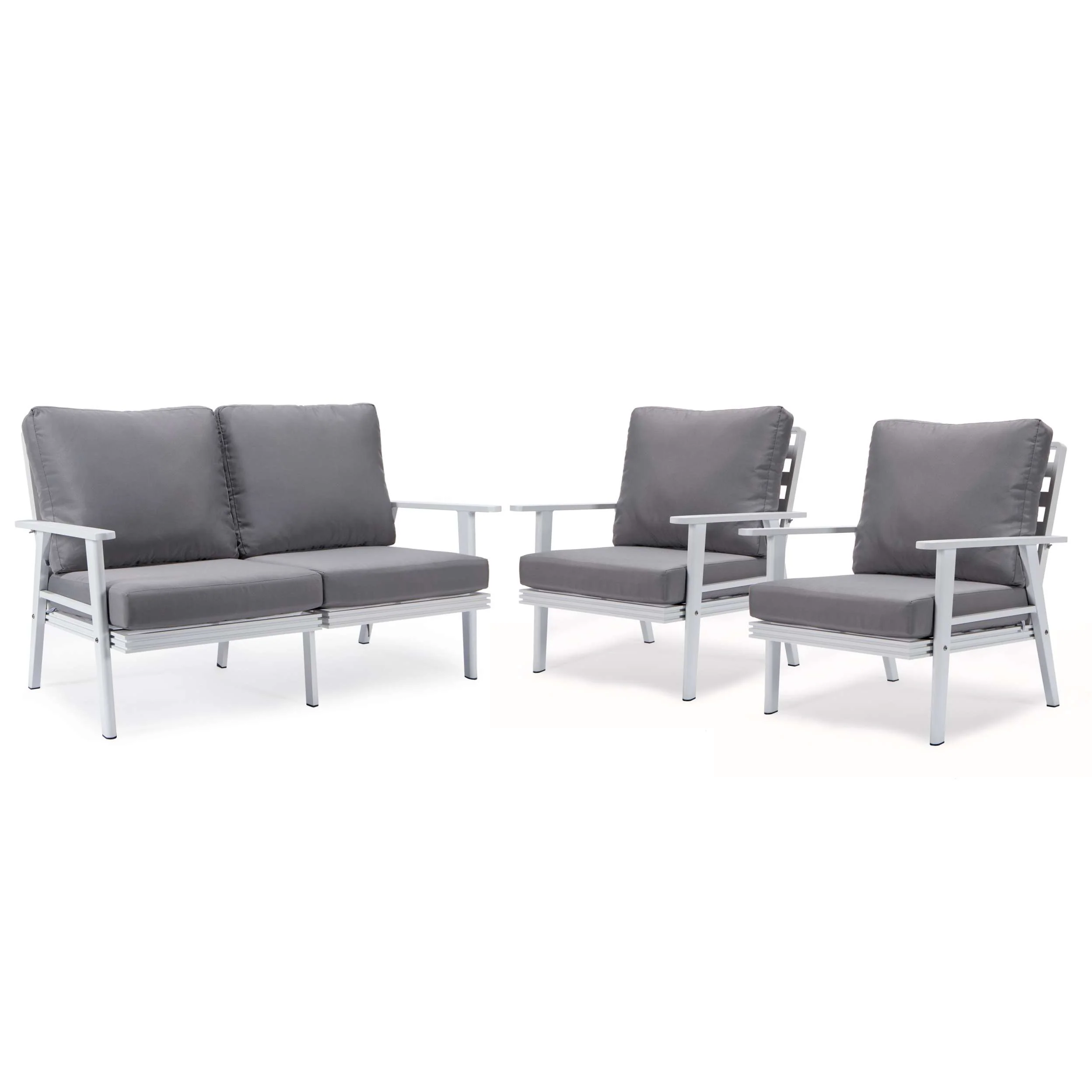 LeisureMod Walbrooke Modern 3-Piece Outdoor Patio Set - Image 32