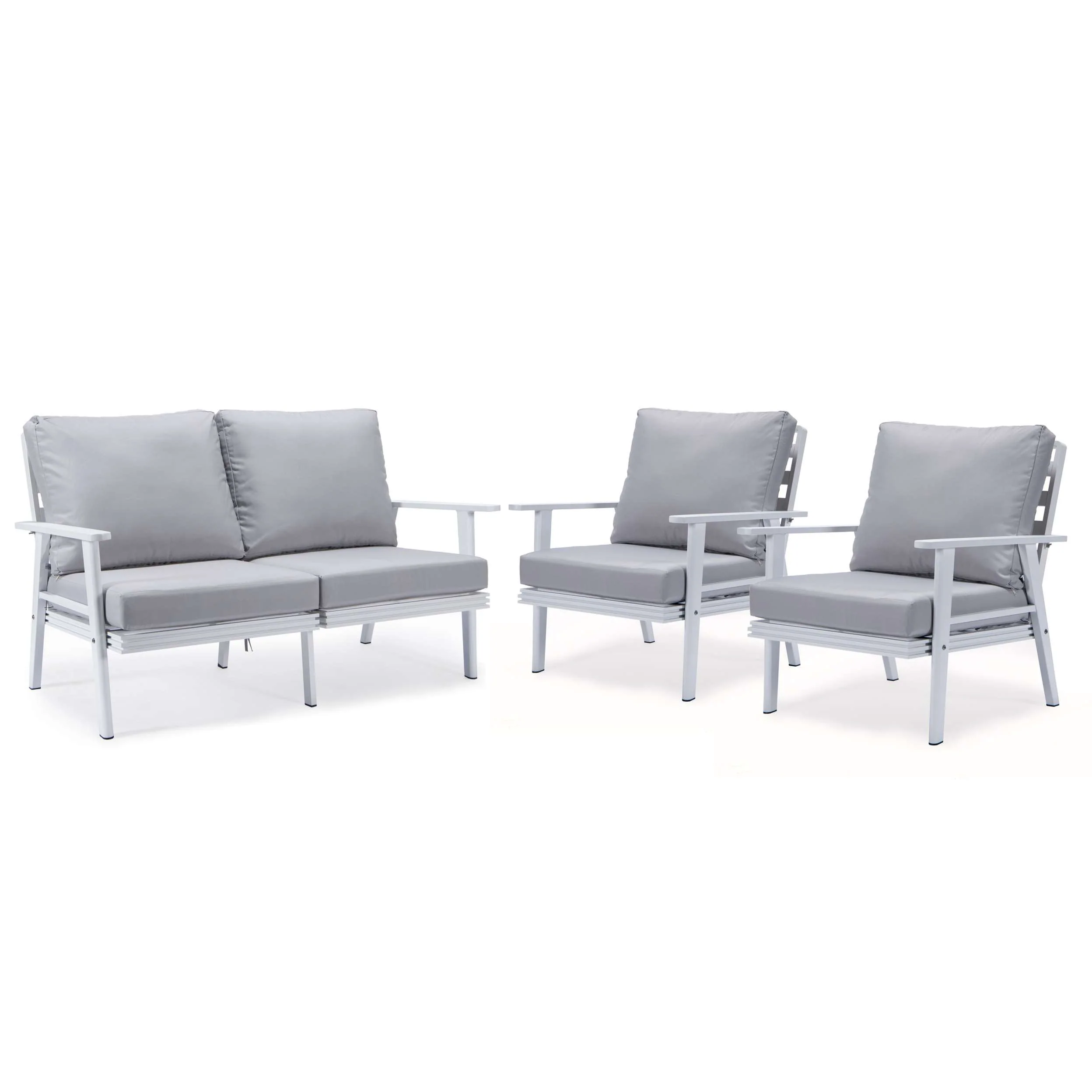 LeisureMod Walbrooke Modern 3-Piece Outdoor Patio Set - Image 51