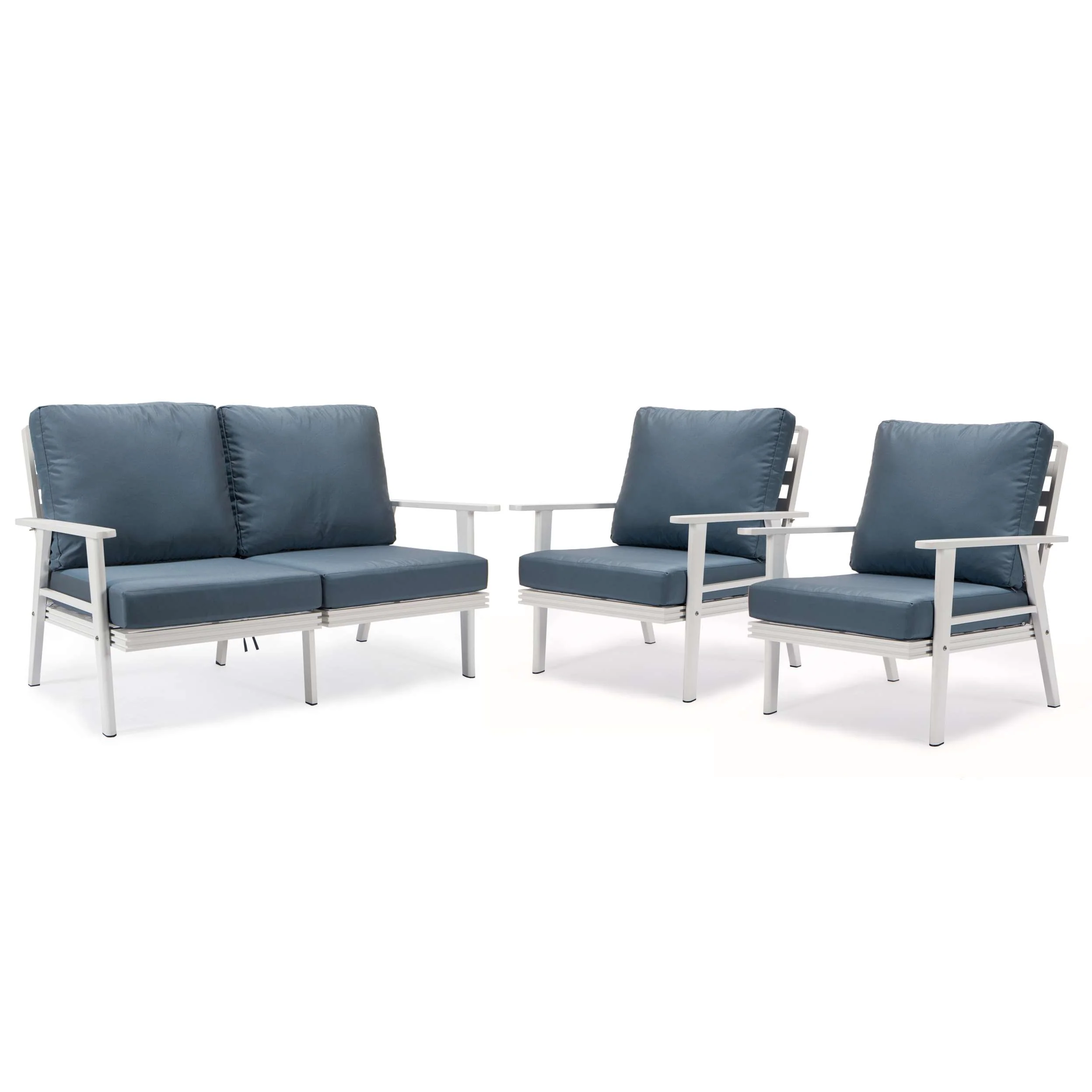 LeisureMod Walbrooke Modern 3-Piece Outdoor Patio Set - Image 68