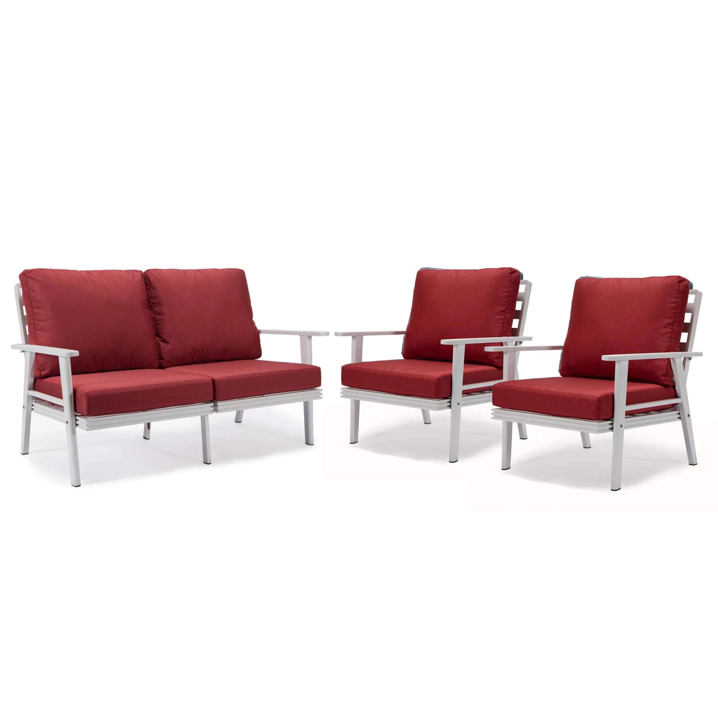 LeisureMod Walbrooke Modern 3-Piece Outdoor Patio Set - Image 86