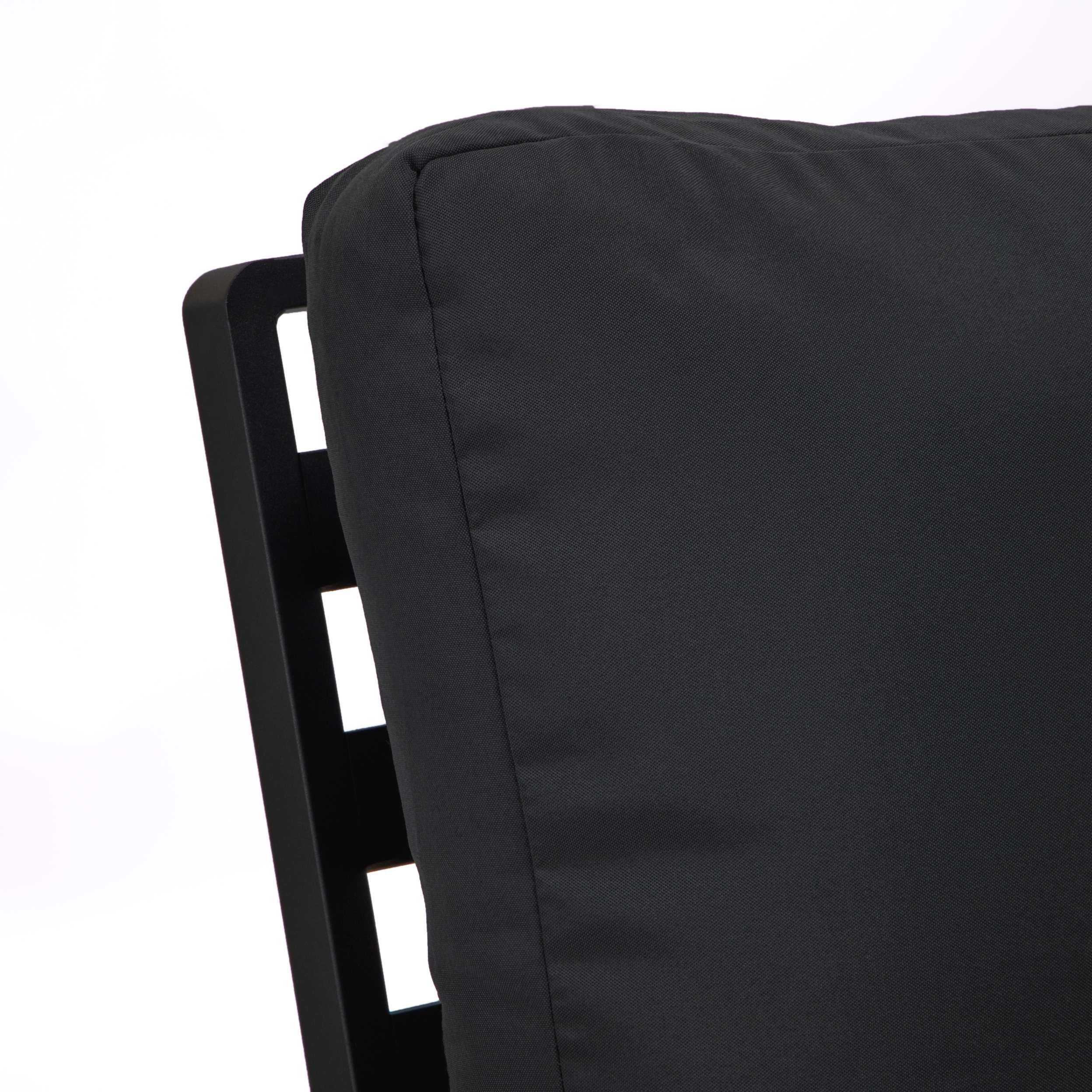 LeisureMod Walbrooke Modern Black Patio Conversation With Square Fire Pit & Tank Holder - Image 10