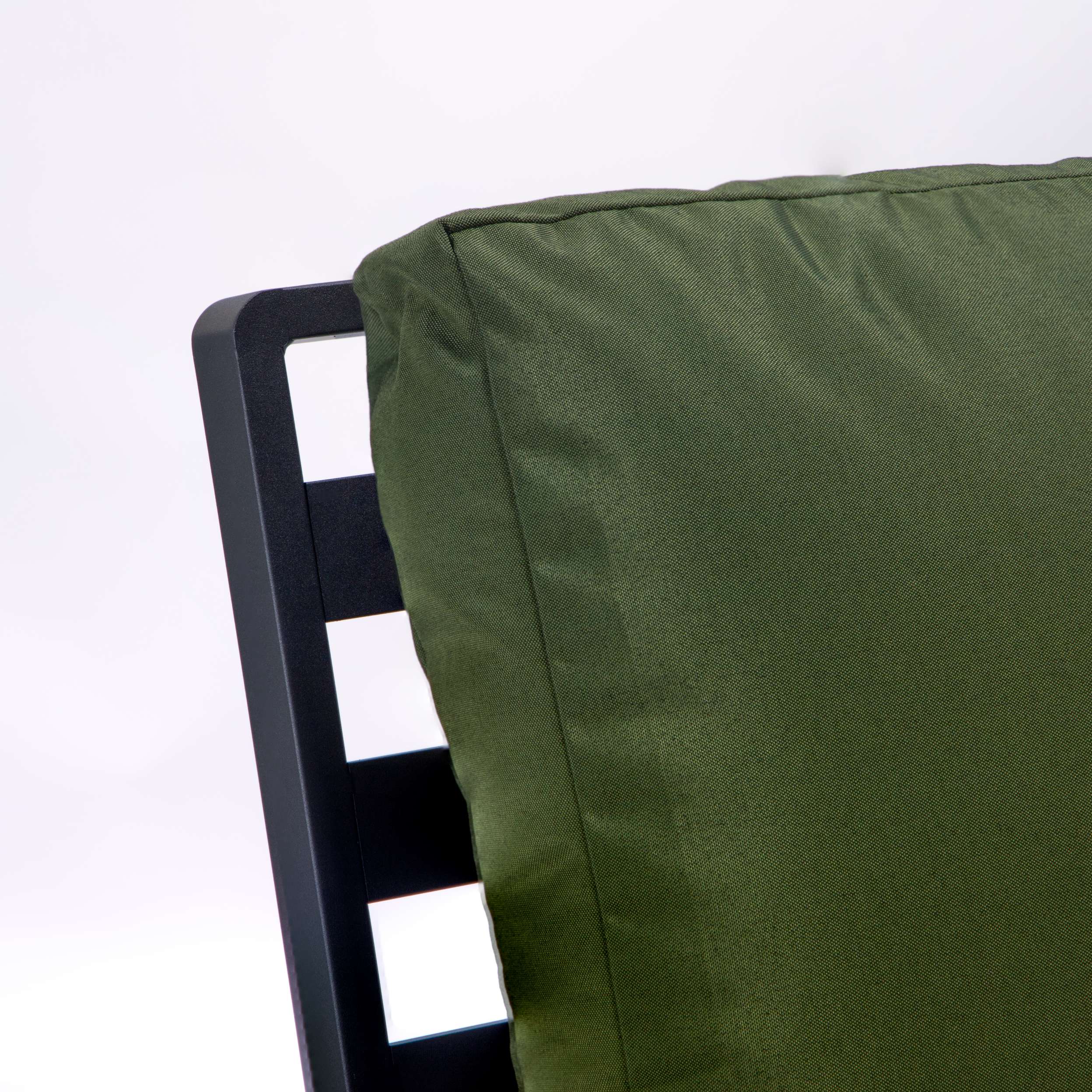 LeisureMod Walbrooke Modern Black Patio Conversation With Square Fire Pit & Tank Holder - Image 31