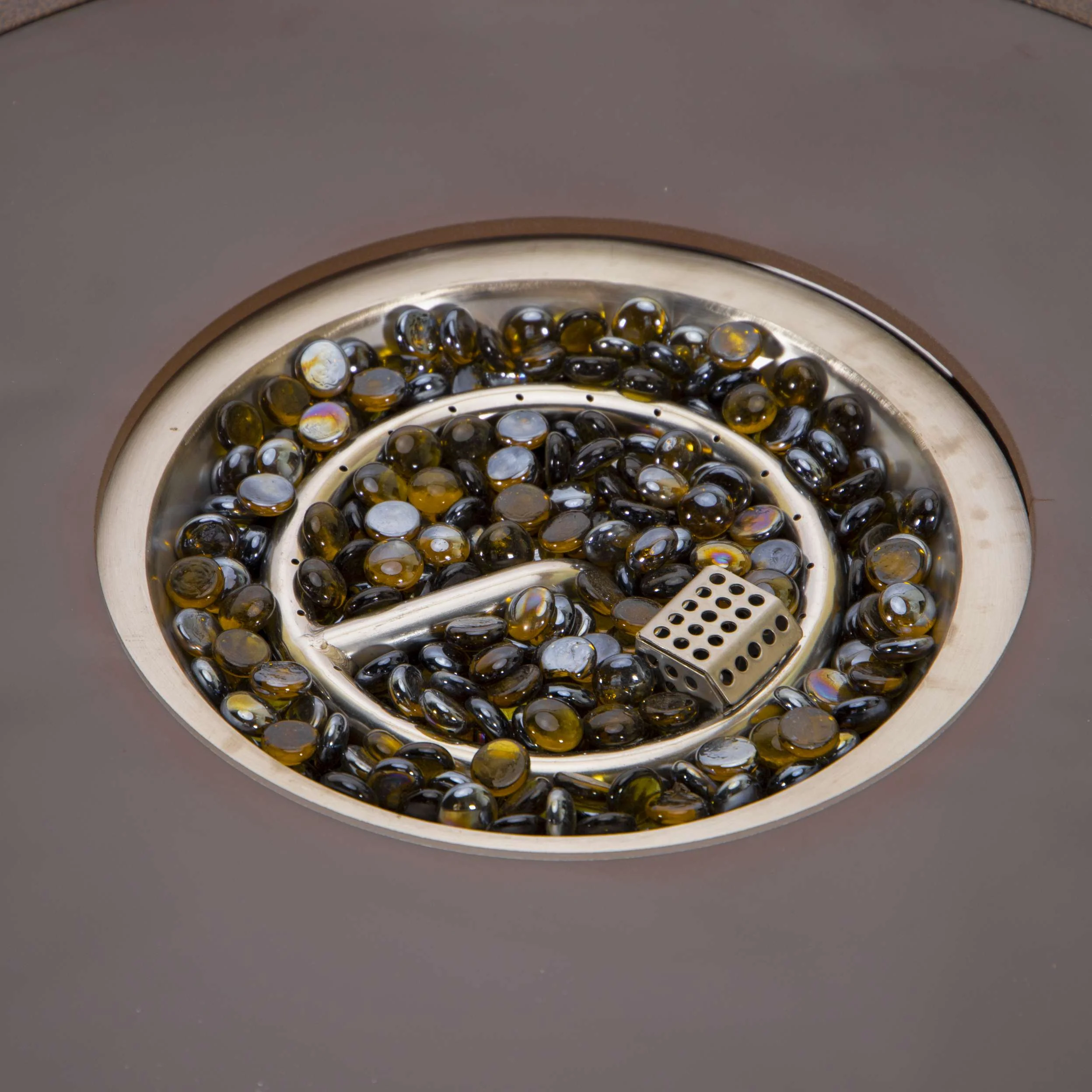 LeisureMod Walbrooke Modern Brown Patio Conversation With Round Fire Pit & Tank Holder - Image 108
