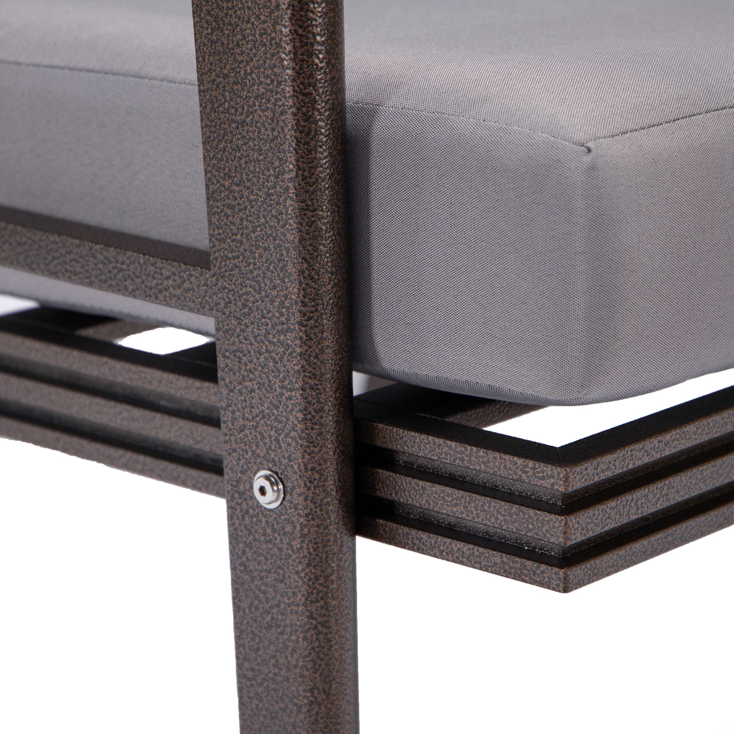 LeisureMod Walbrooke Modern Brown Patio Conversation With Square Fire Pit & Tank Holder - Image 104