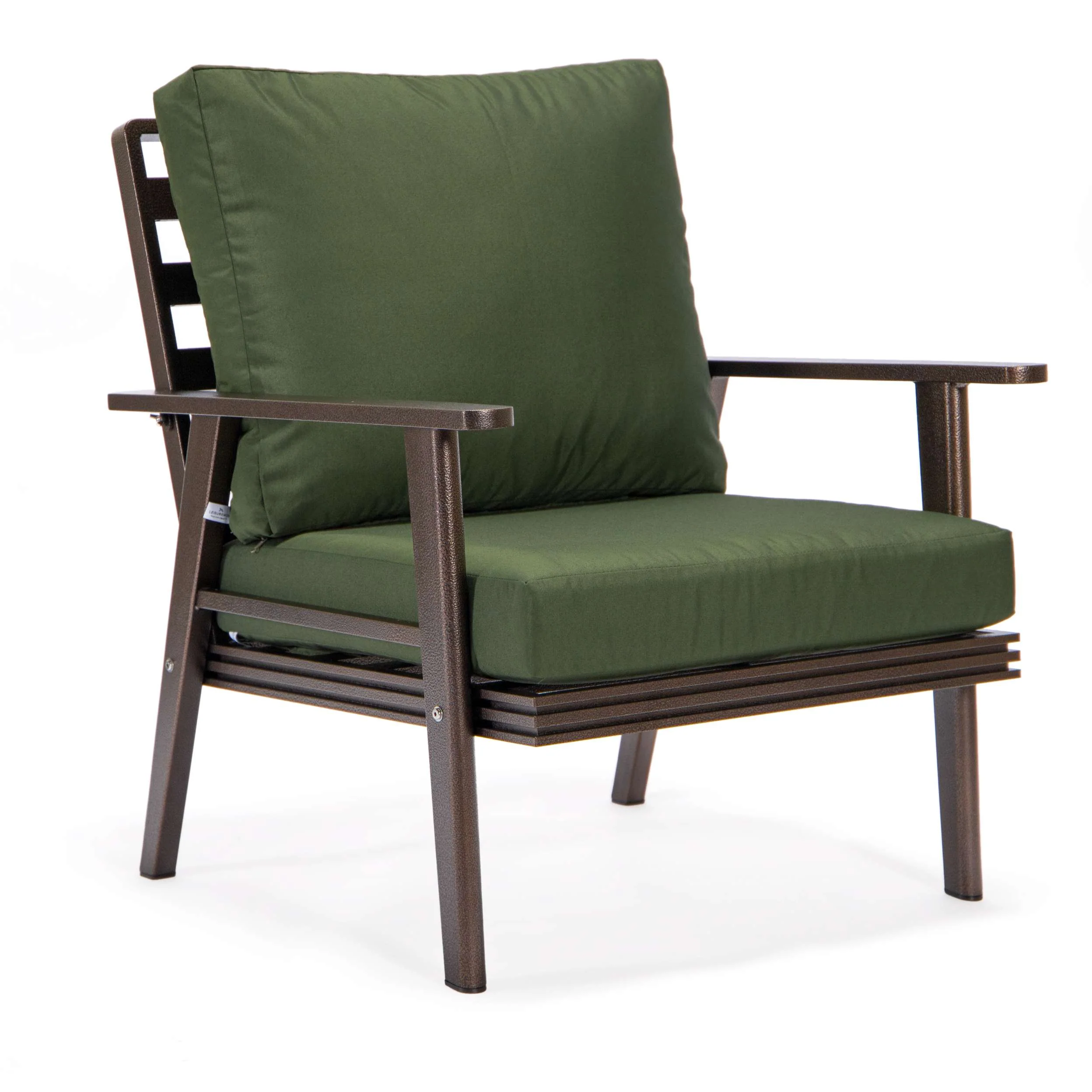 LeisureMod Walbrooke Modern Brown Patio Conversation With Square Fire Pit & Tank Holder - Image 106