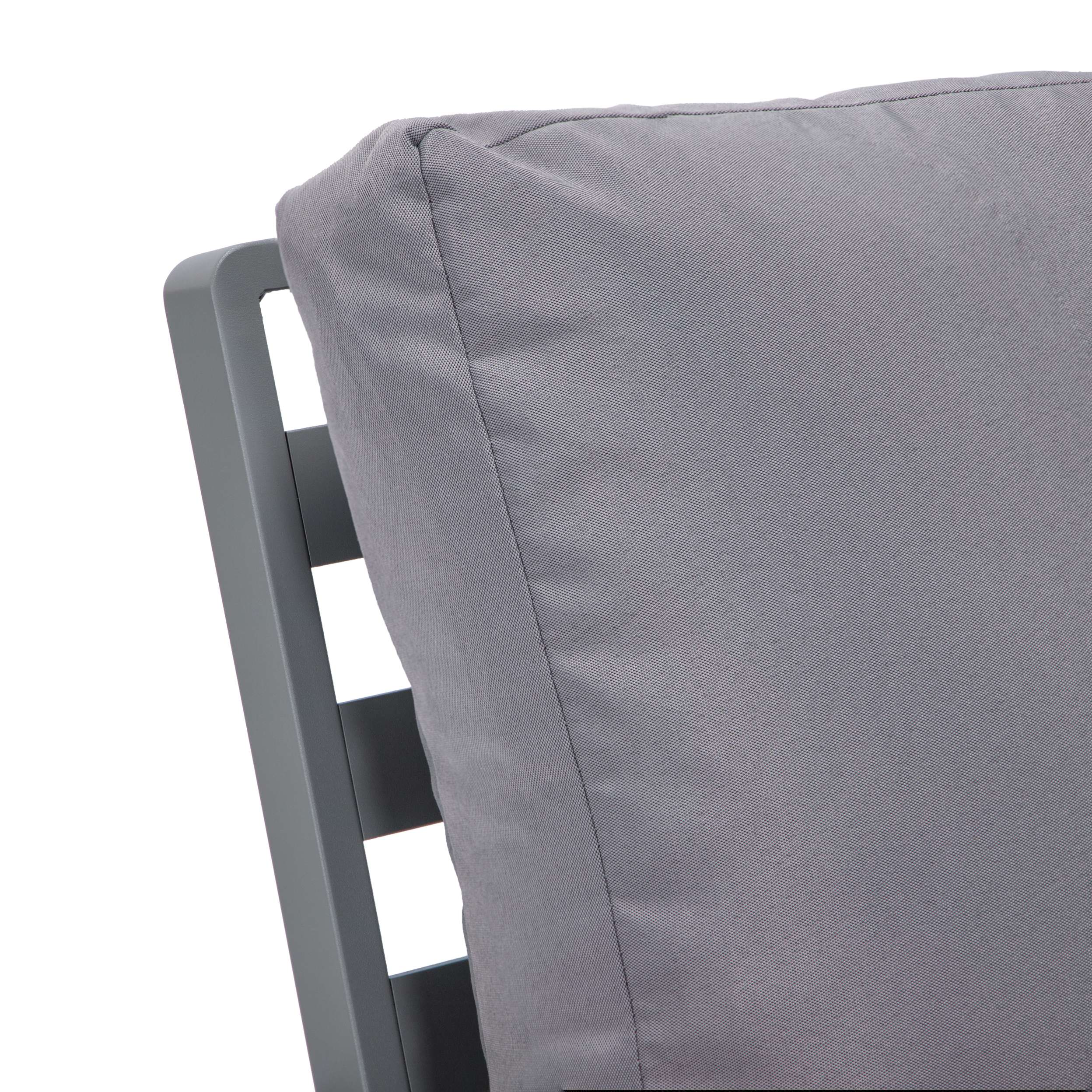 LeisureMod Walbrooke Modern Grey Patio Conversation With Square Fire Pit & Tank Holder - Image 58