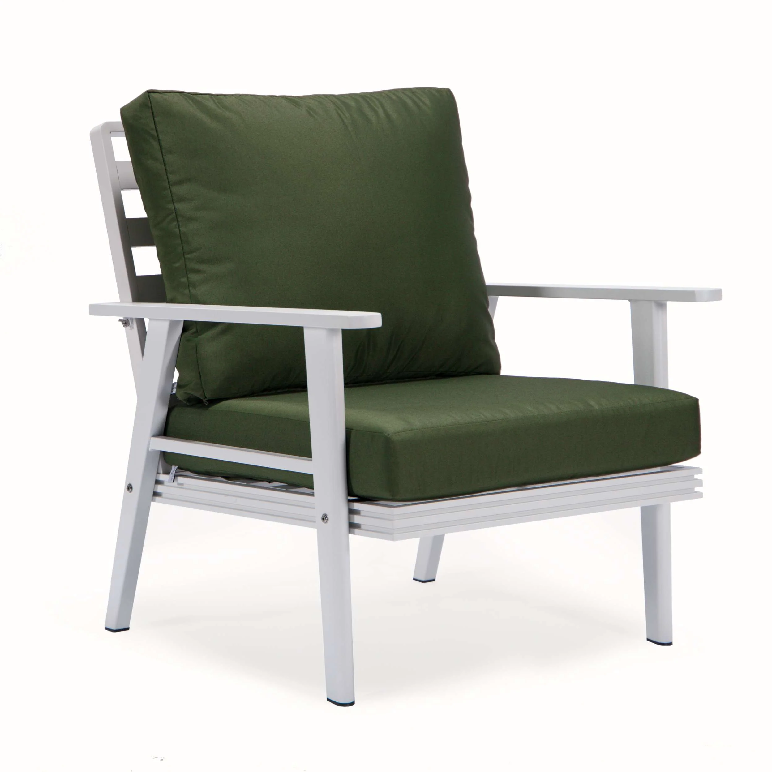 LeisureMod Walbrooke Modern White Patio Conversation With Square Fire Pit & Tank Holder - Image 66