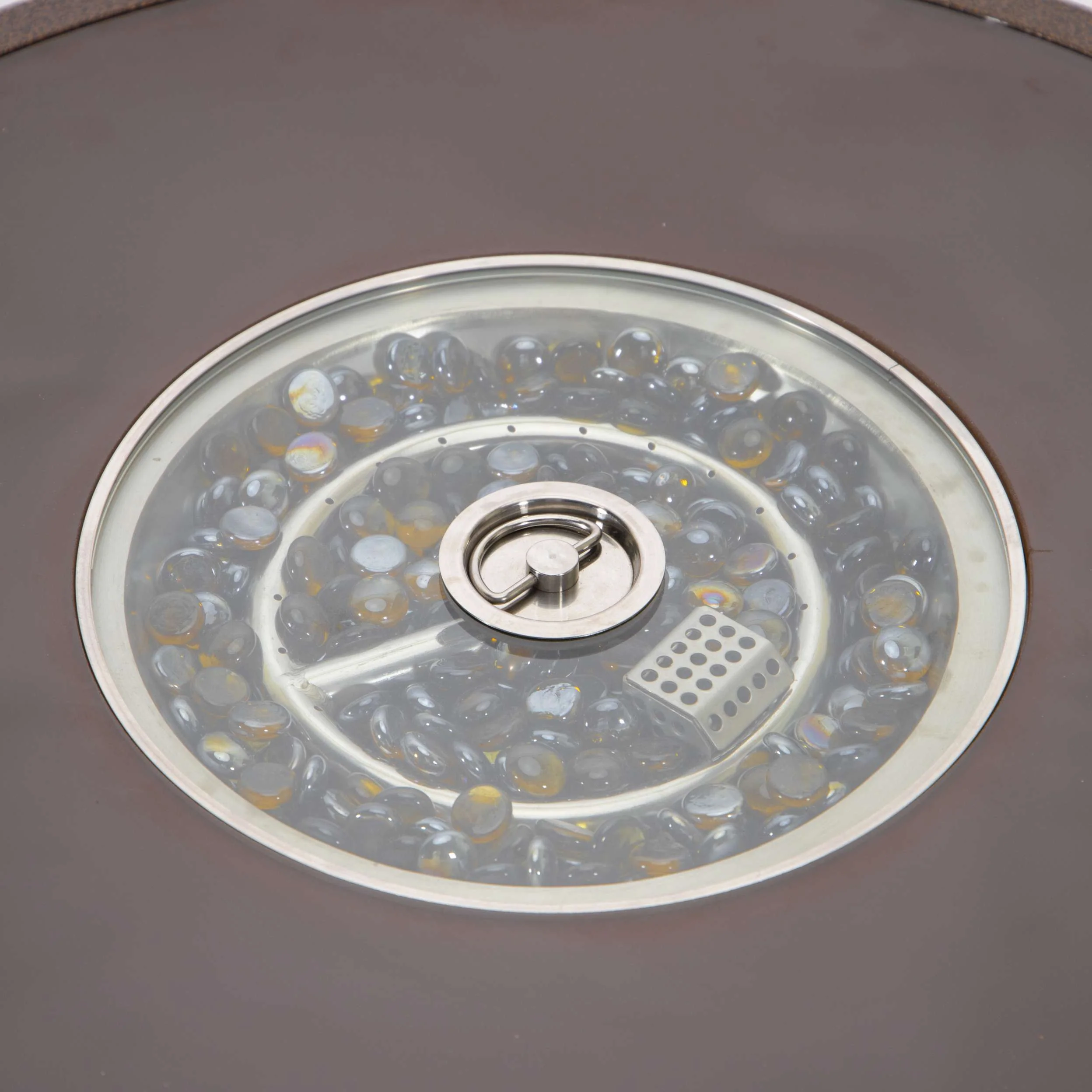 Leisuremod Walbrooke Outdoor Patio Aluminum Round Fire Pit Side Table - Image 23