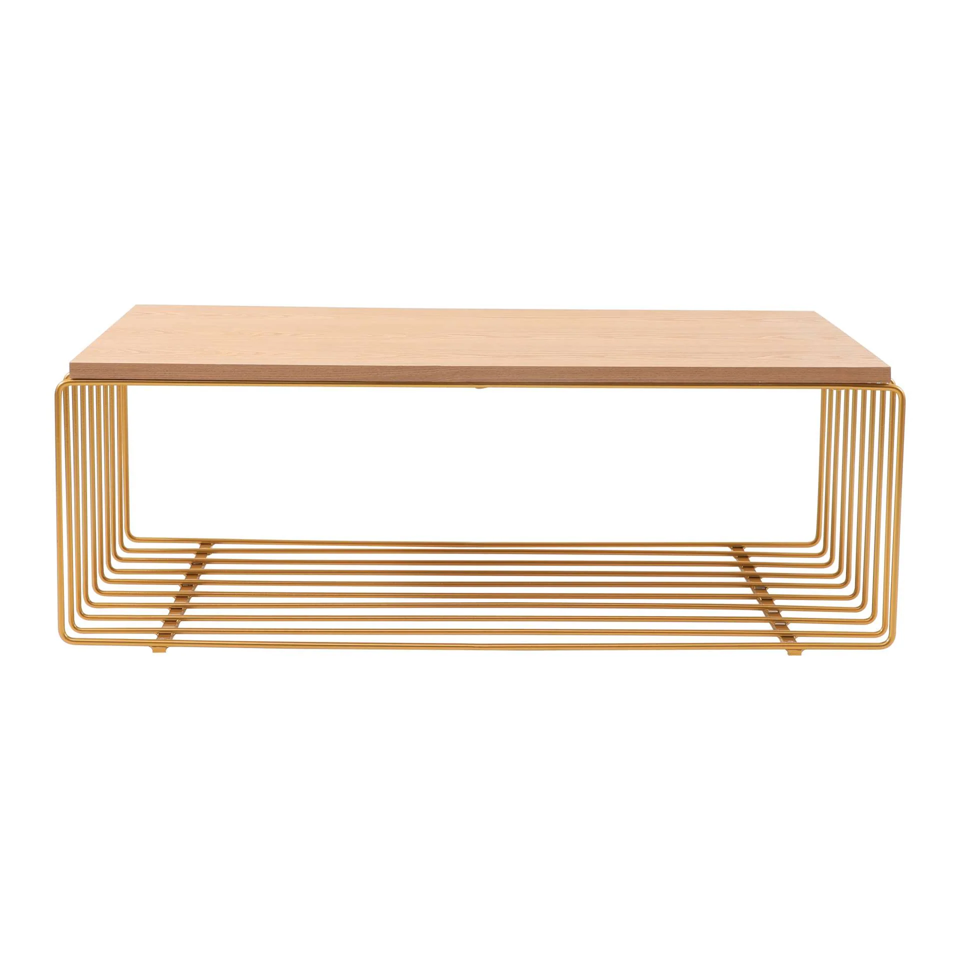 LeisureMod Walden Rectangular Coffee Table with Ash Veneer Top and Powder Coated Steel Frame - Image 23