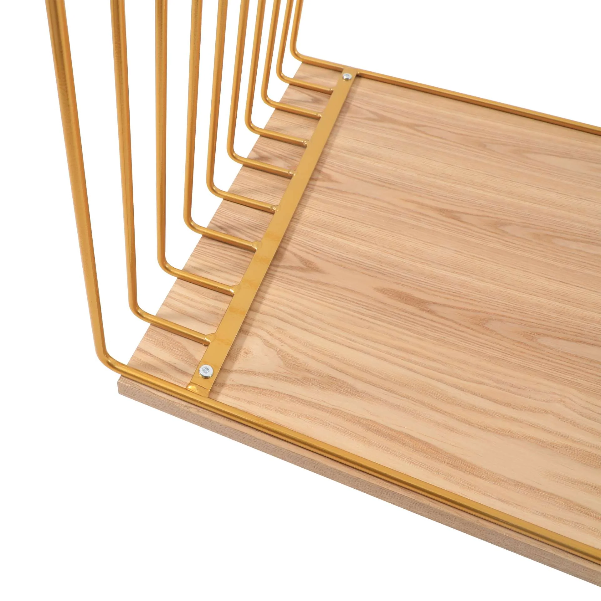 LeisureMod Walden Rectangular Coffee Table with Ash Veneer Top and Powder Coated Steel Frame - Image 25
