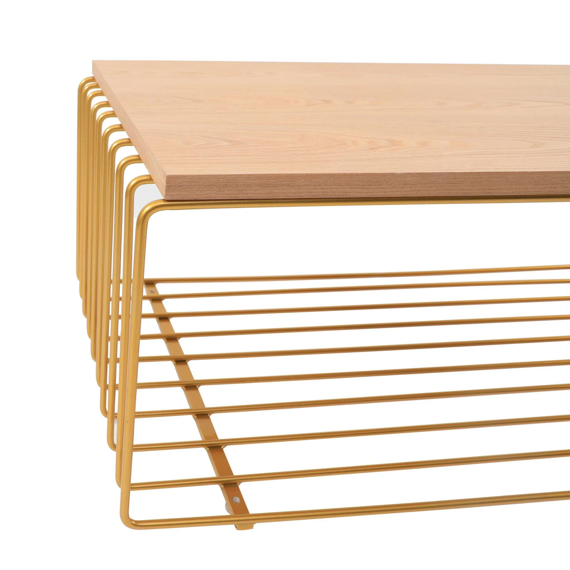 LeisureMod Walden Rectangular Coffee Table with Ash Veneer Top and Powder Coated Steel Frame - Image 27