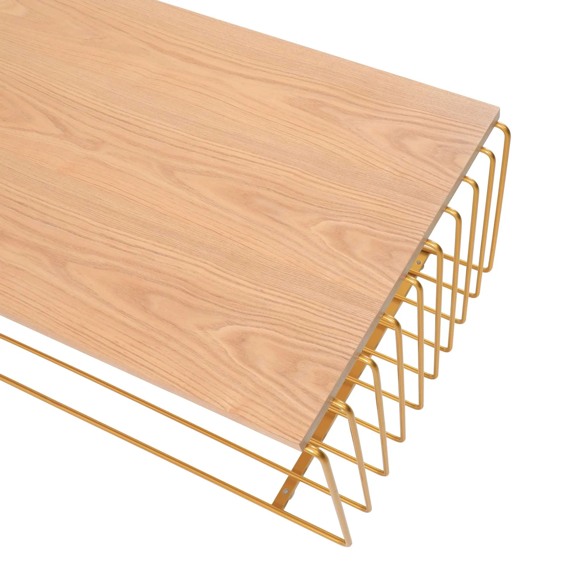 LeisureMod Walden Rectangular Coffee Table with Ash Veneer Top and Powder Coated Steel Frame - Image 28