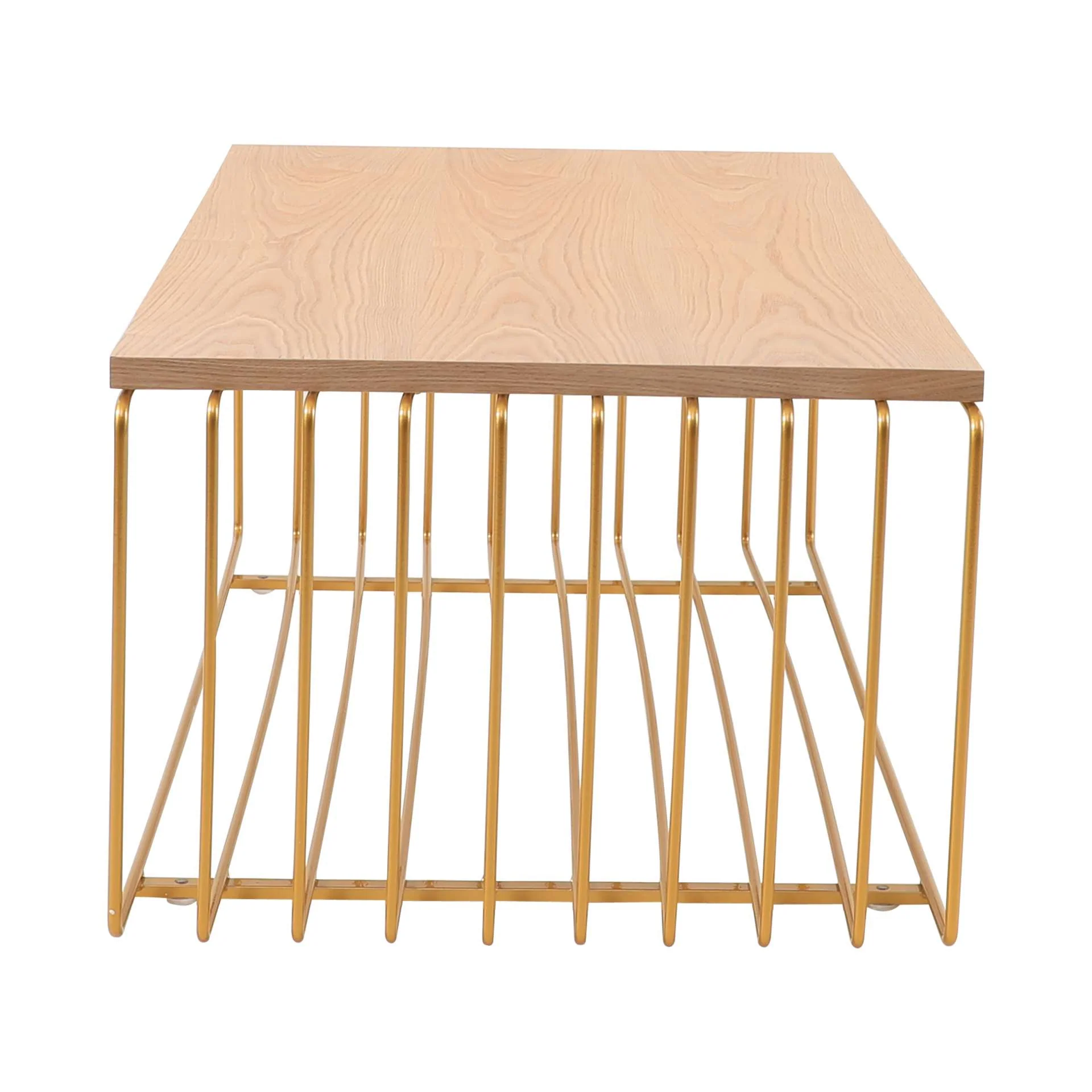 LeisureMod Walden Rectangular Coffee Table with Ash Veneer Top and Powder Coated Steel Frame - Image 29