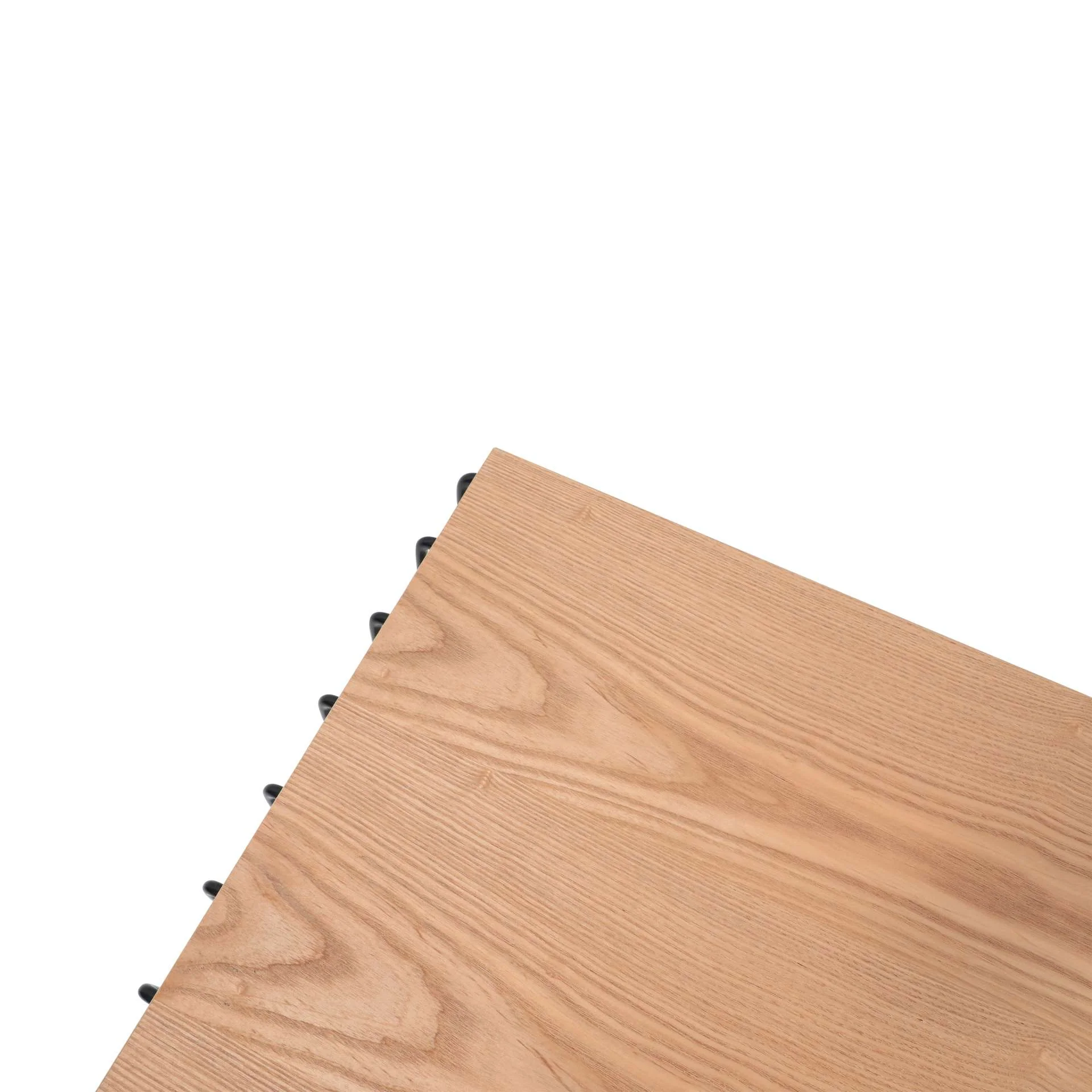 LeisureMod Walden Rectangular Coffee Table with Ash Veneer Top and Powder Coated Steel Frame - Image 7