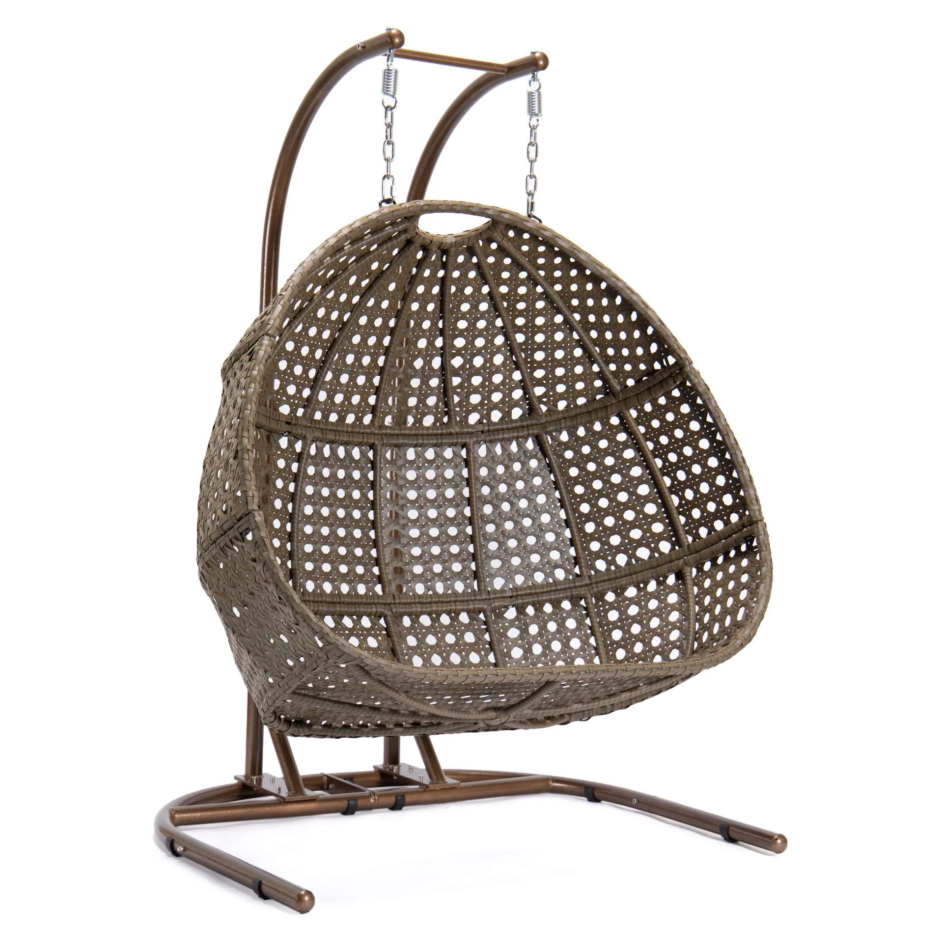 LeisureMod Wicker Hanging Double Egg Swing Chair  - EKDBG-57A - Image 32