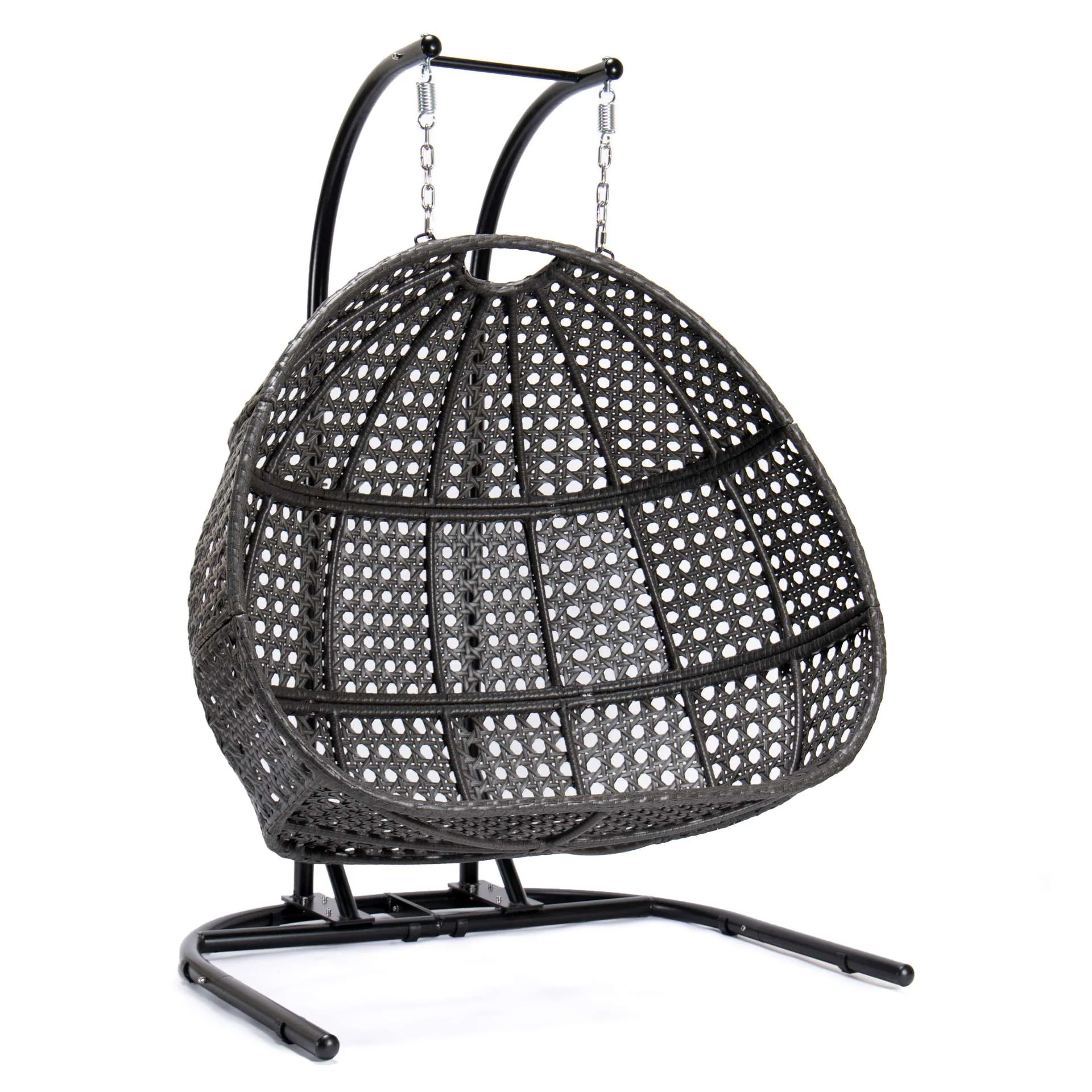 LeisureMod Wicker Hanging Double Egg Swing Chair  - EKDCH-57BR - Image 102