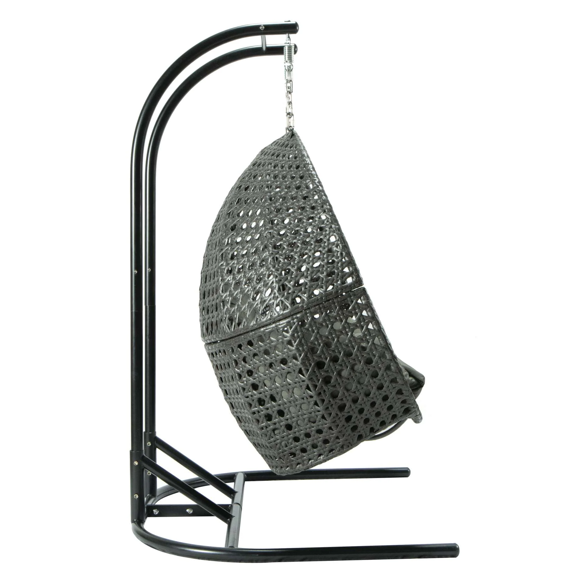 LeisureMod Wicker Hanging Double Egg Swing Chair  - EKDCH-57BR - Image 33
