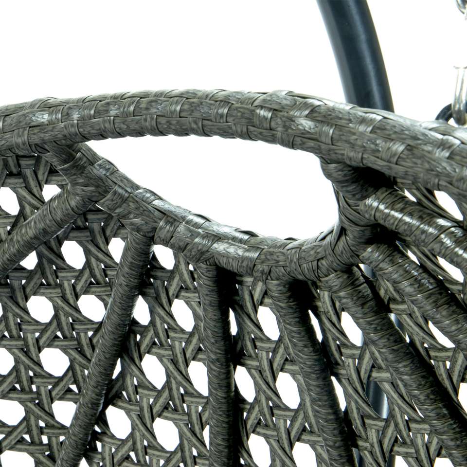 LeisureMod Wicker Hanging Double Egg Swing Chair  - ESCU57CBU - Image 11