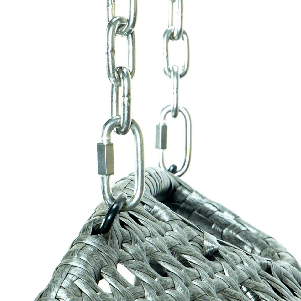 LeisureMod Wicker Hanging Double Egg Swing Chair  - ESCU57CBU - Image 3