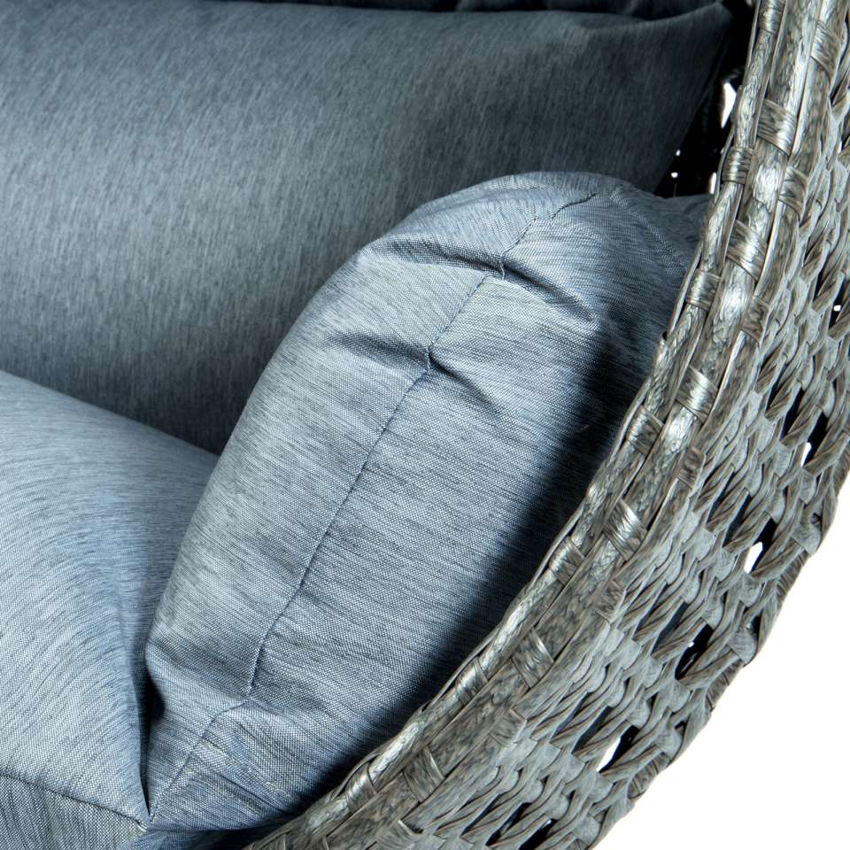 LeisureMod Wicker Hanging Double Egg Swing Chair  - ESCU57CBU - Image 8